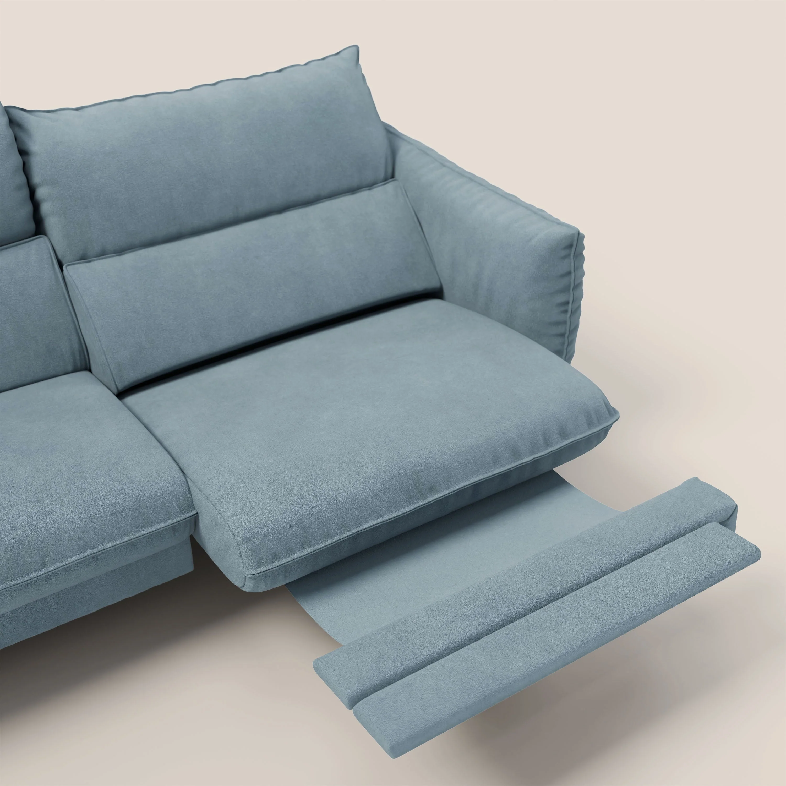 Monamour canapé au design moderne avec option relax électrique en microfibre détachable imperméable T11 sucre glace - Image 10