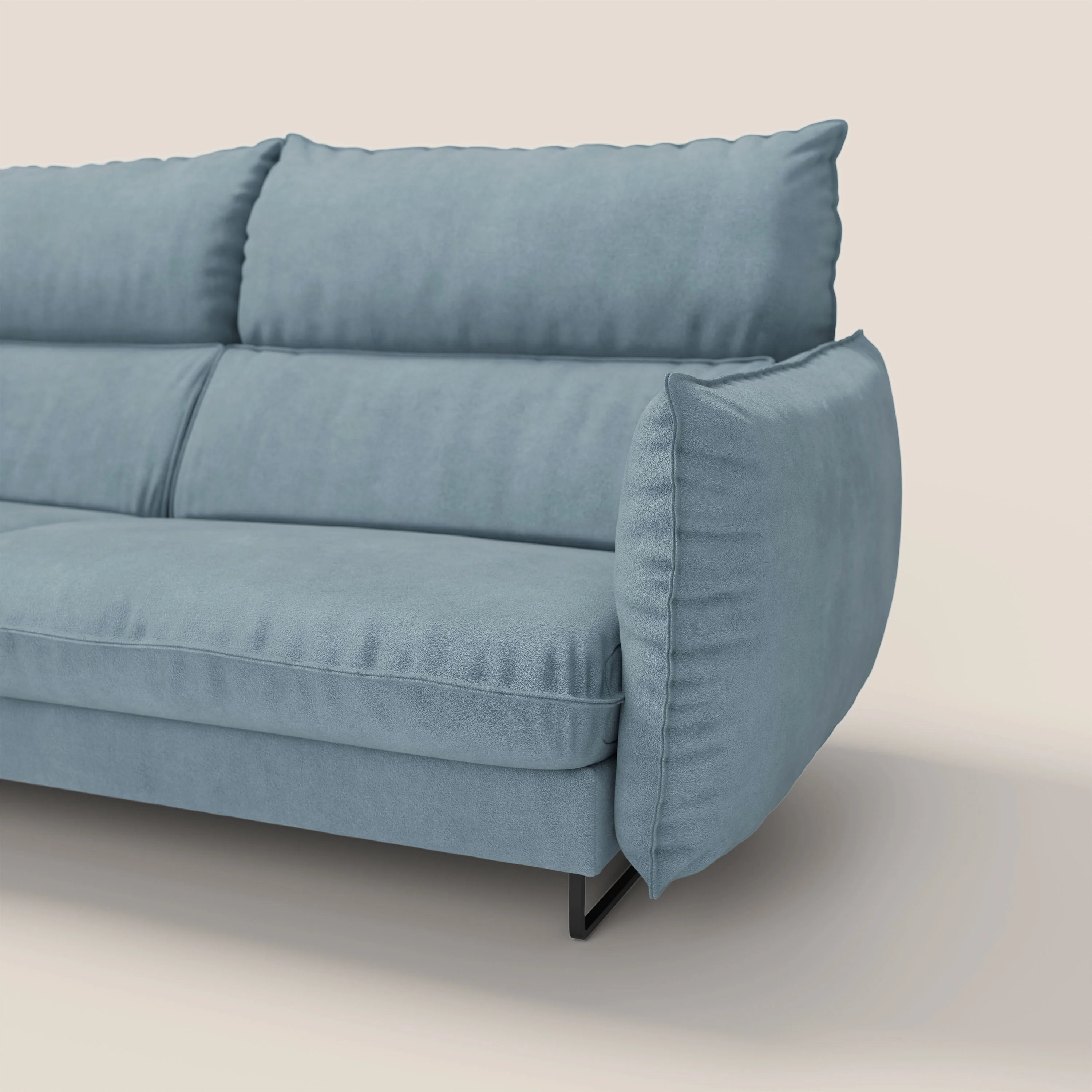 Monamour canapé au design moderne avec option relax électrique en microfibre détachable imperméable T11 sucre glace - Image 7