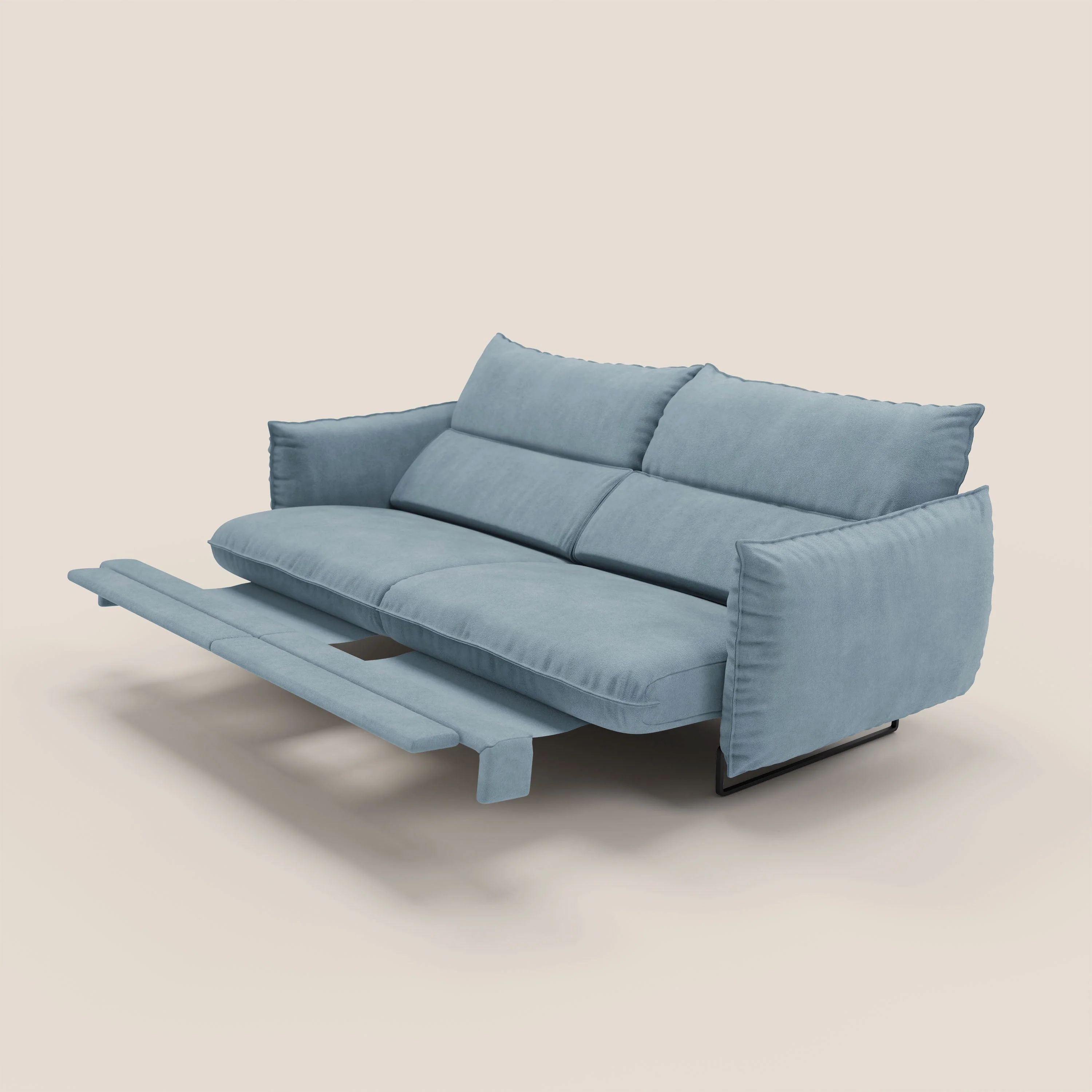 Monamour canapé au design moderne avec option relax électrique en microfibre détachable imperméable T11 sucre glace - Image 9