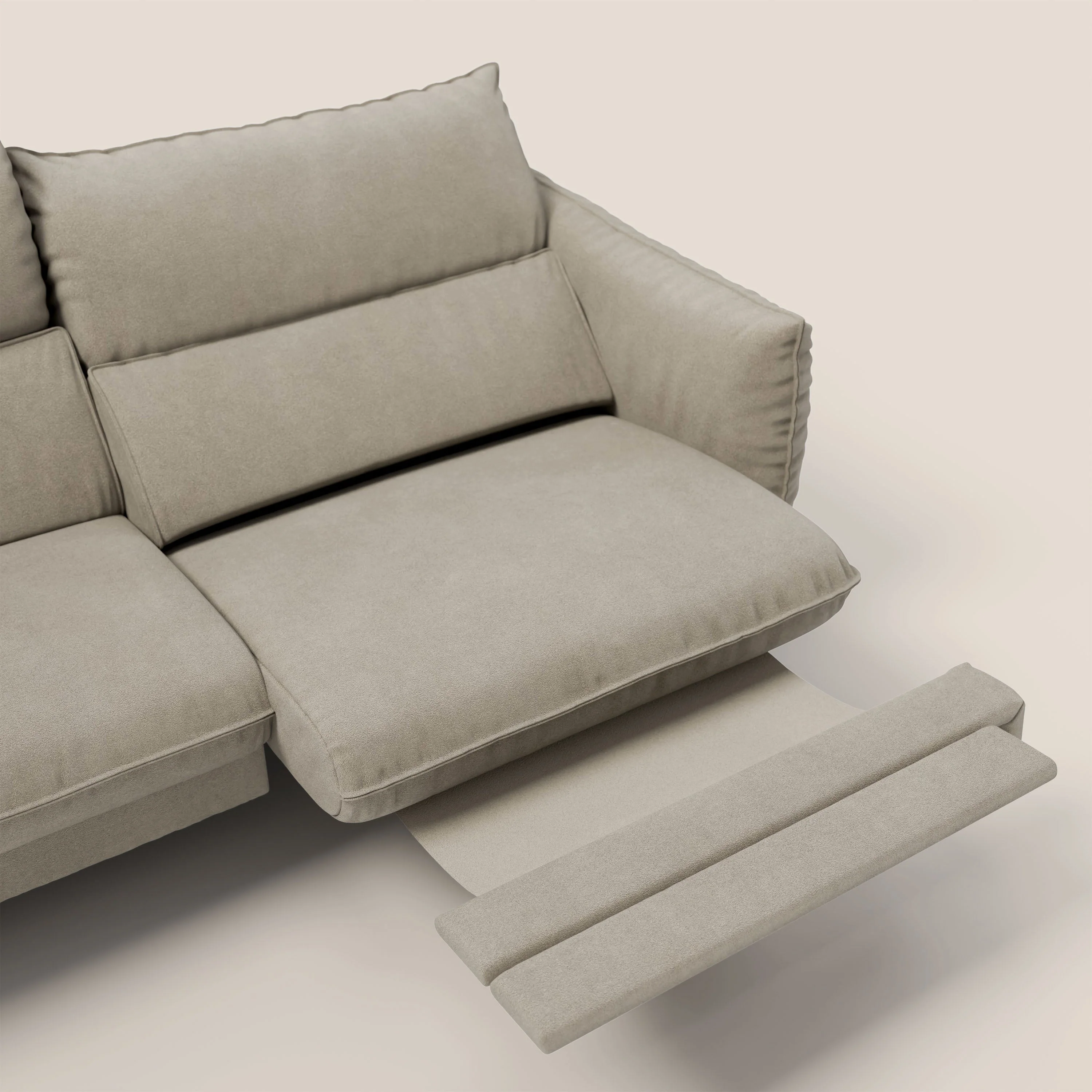 Monamour canapé au design moderne avec option relax électrique en microfibre détachable imperméable T11 Taupe tortora - Image 10