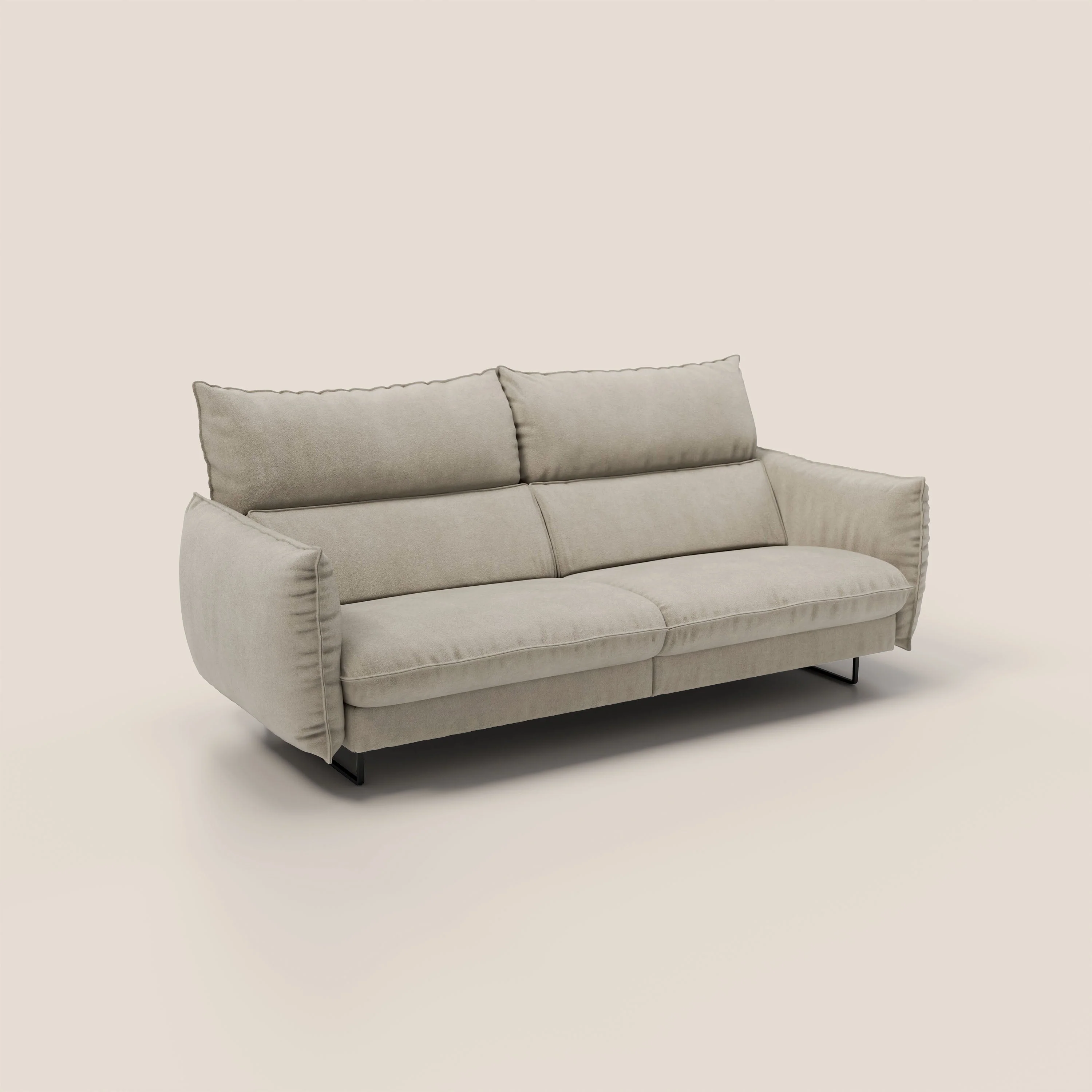 Monamour canapé au design moderne avec option relax électrique en microfibre détachable imperméable T11 Taupe tortora - Image 3