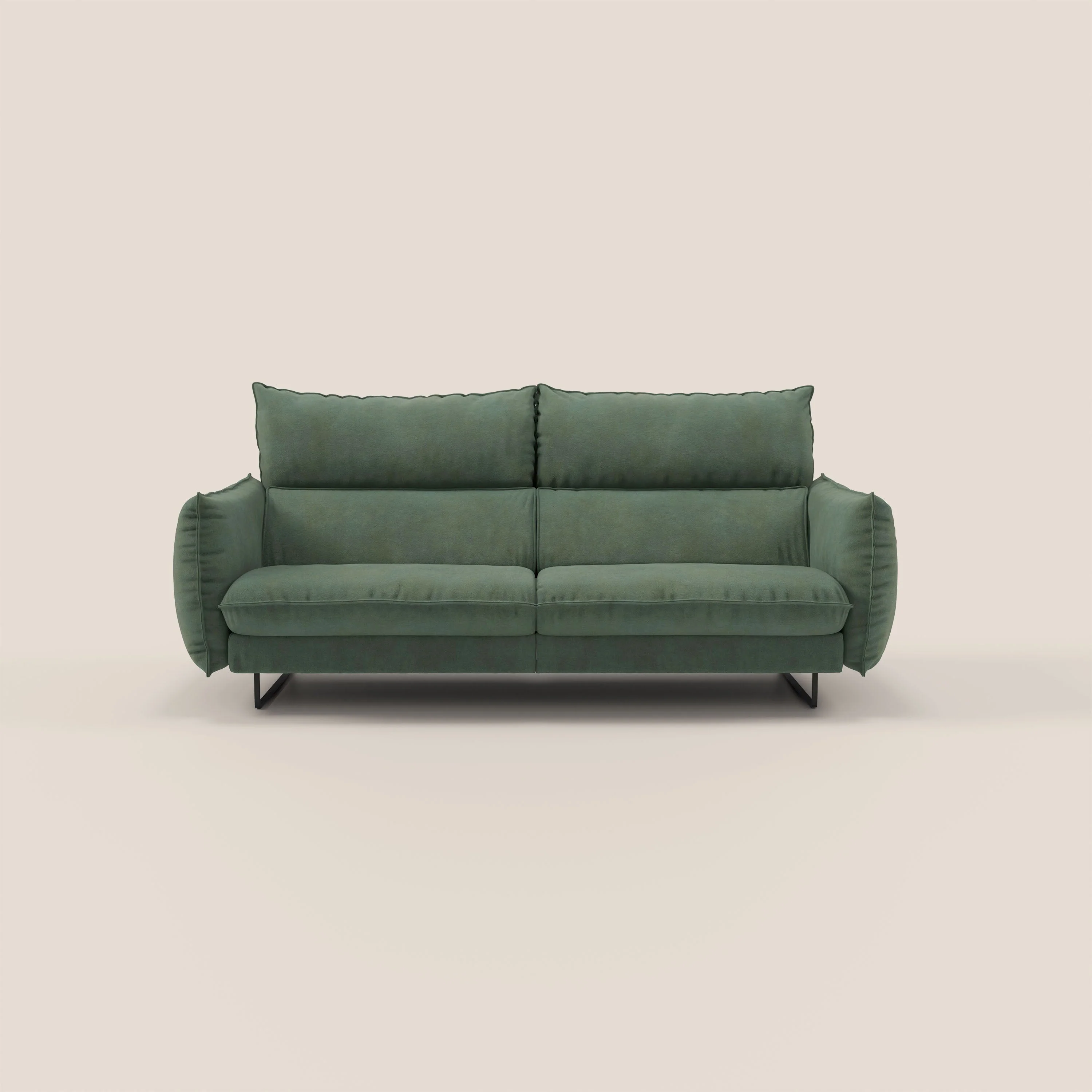 Monamour canapé au design moderne avec option relax électrique en microfibre détachable imperméable T11 vert