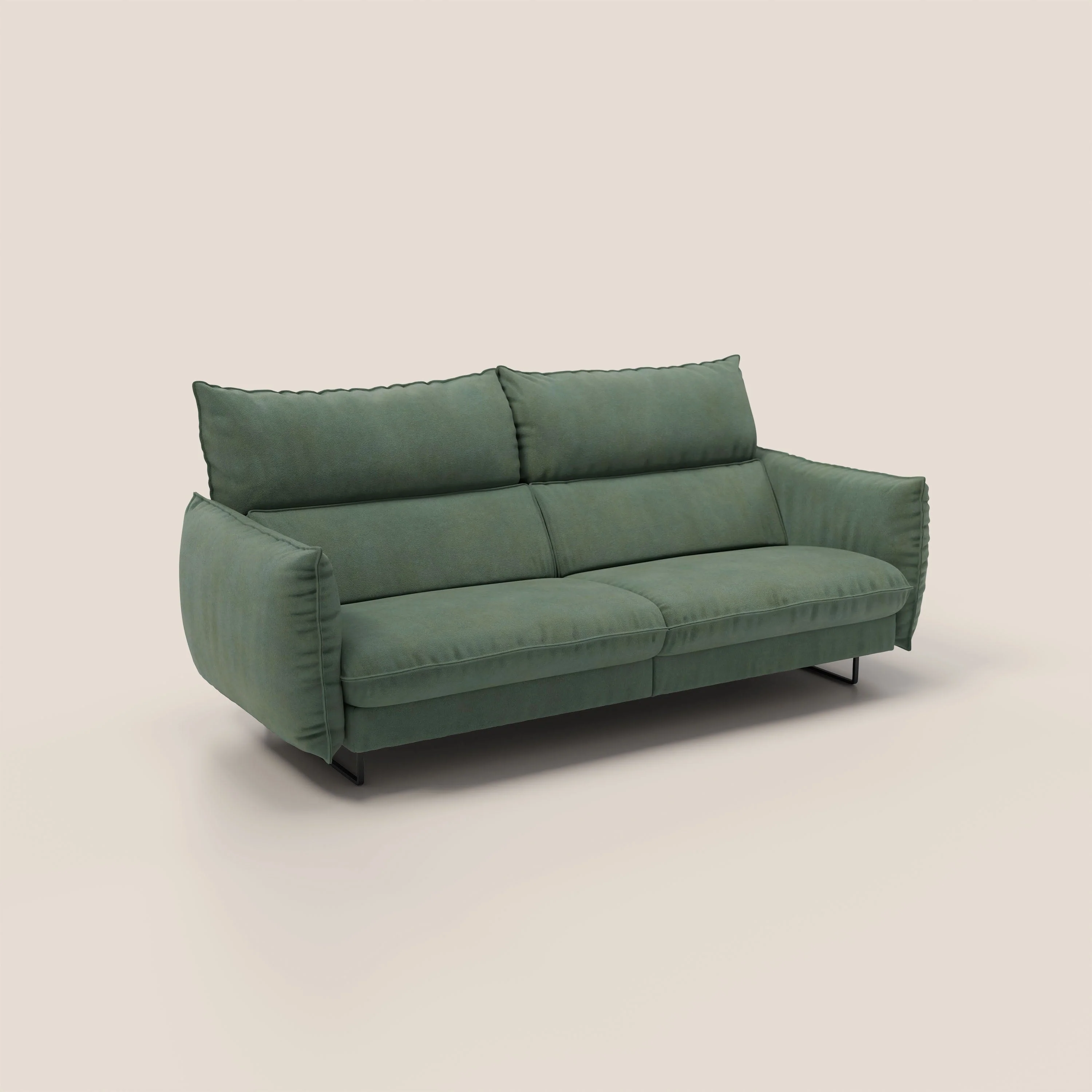 Monamour canapé au design moderne avec option relax électrique en microfibre détachable imperméable T11 vert - Image 3