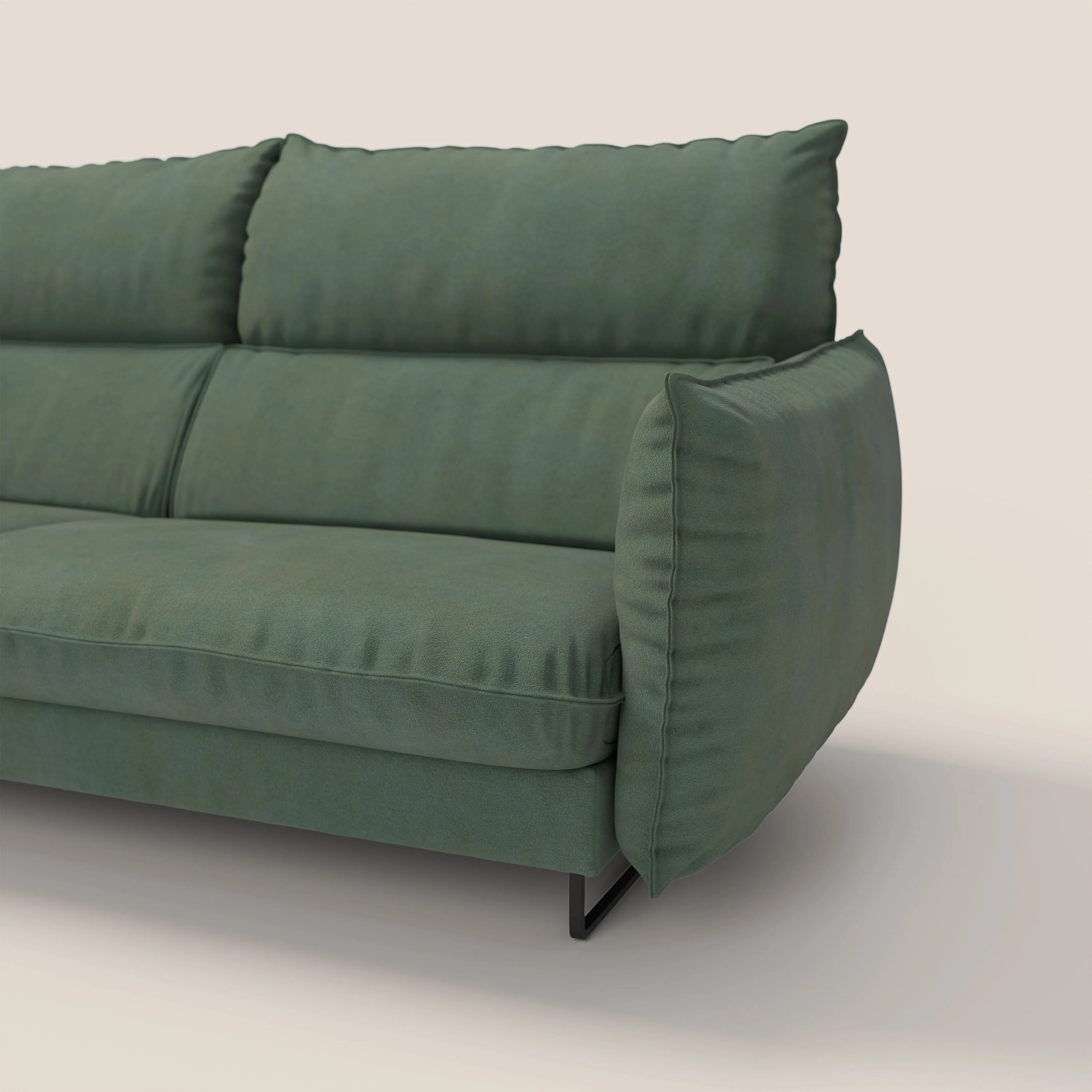 Monamour canapé au design moderne avec option relax électrique en microfibre détachable imperméable T11 vert - Image 7