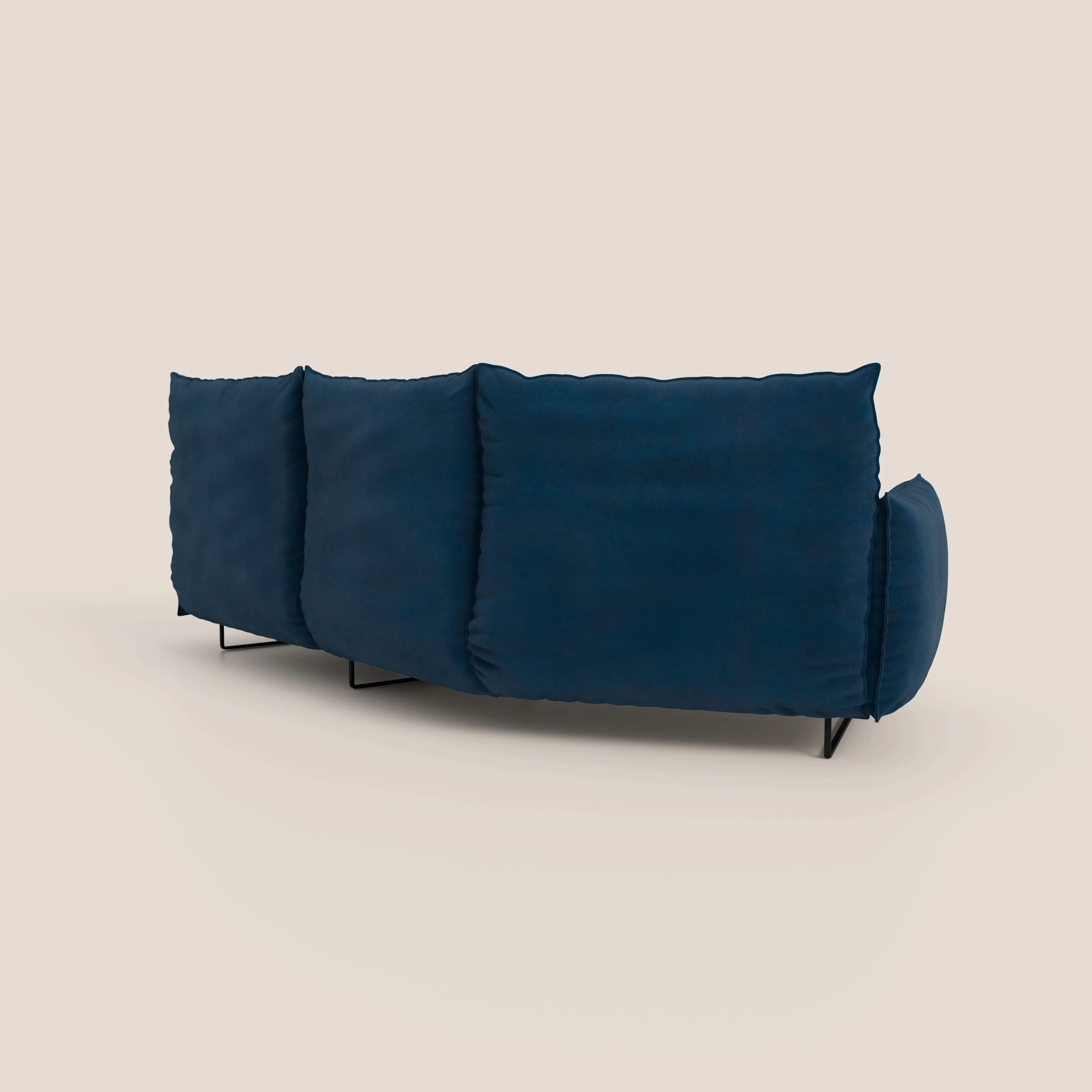 Monamour canapé d'angle au design moderne avec option relax électrique en microfibre détachable imperméable T11 bleu - Image 7