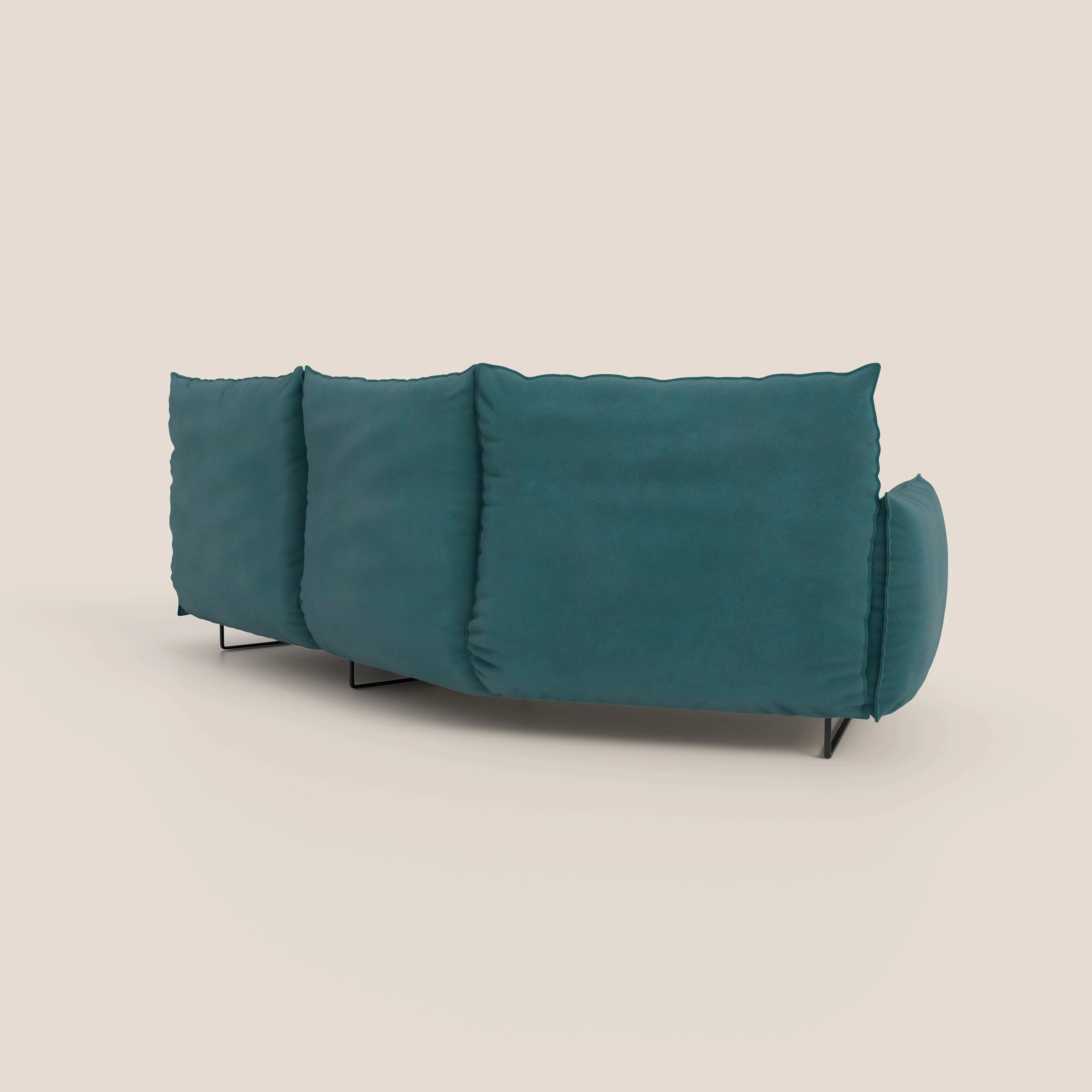 Monamour canapé d'angle au design moderne avec option relax électrique en microfibre détachable imperméable T11 bleu canard - Image 7