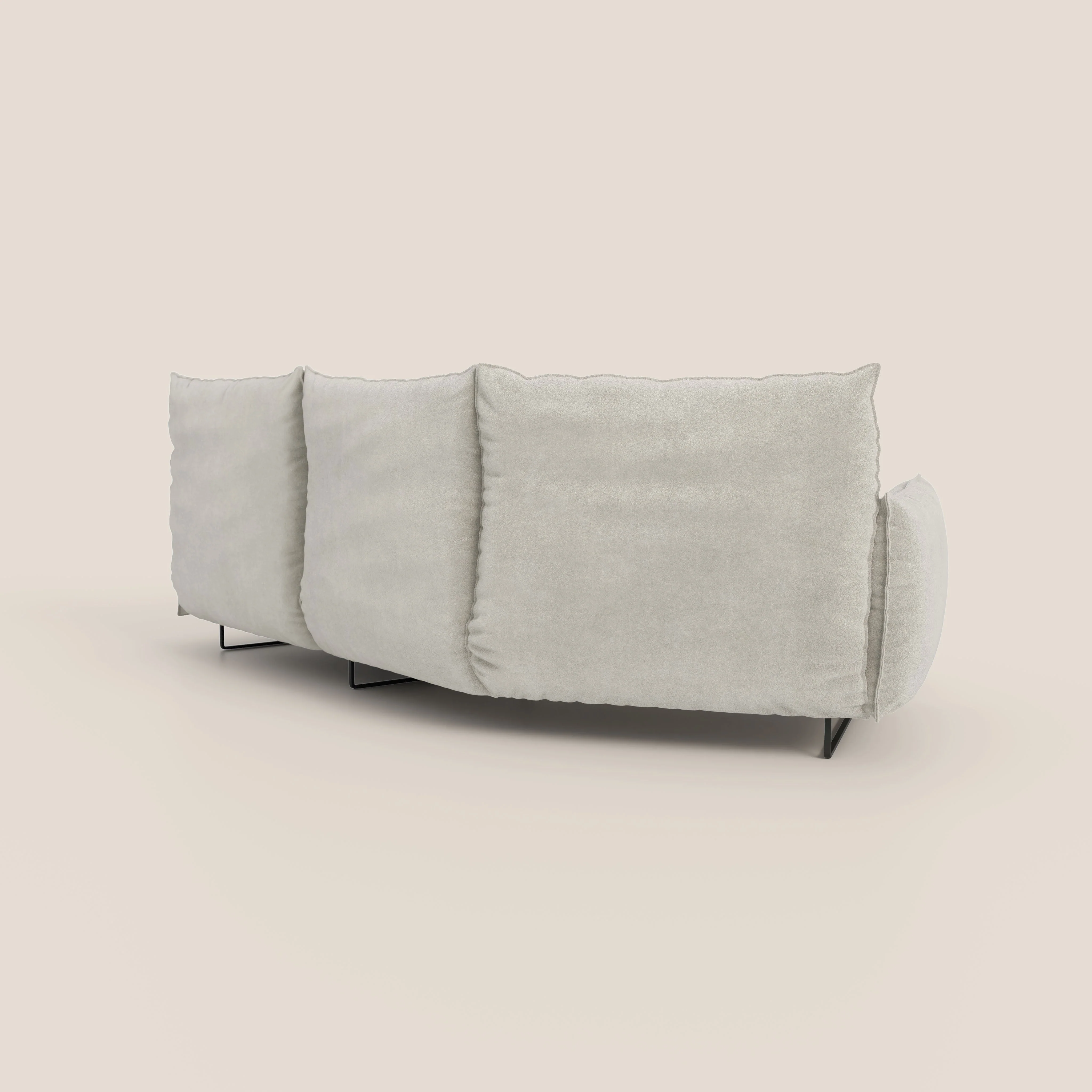 Monamour canapé d'angle au design moderne avec option relax électrique en microfibre détachable imperméable T11 crème - Image 6