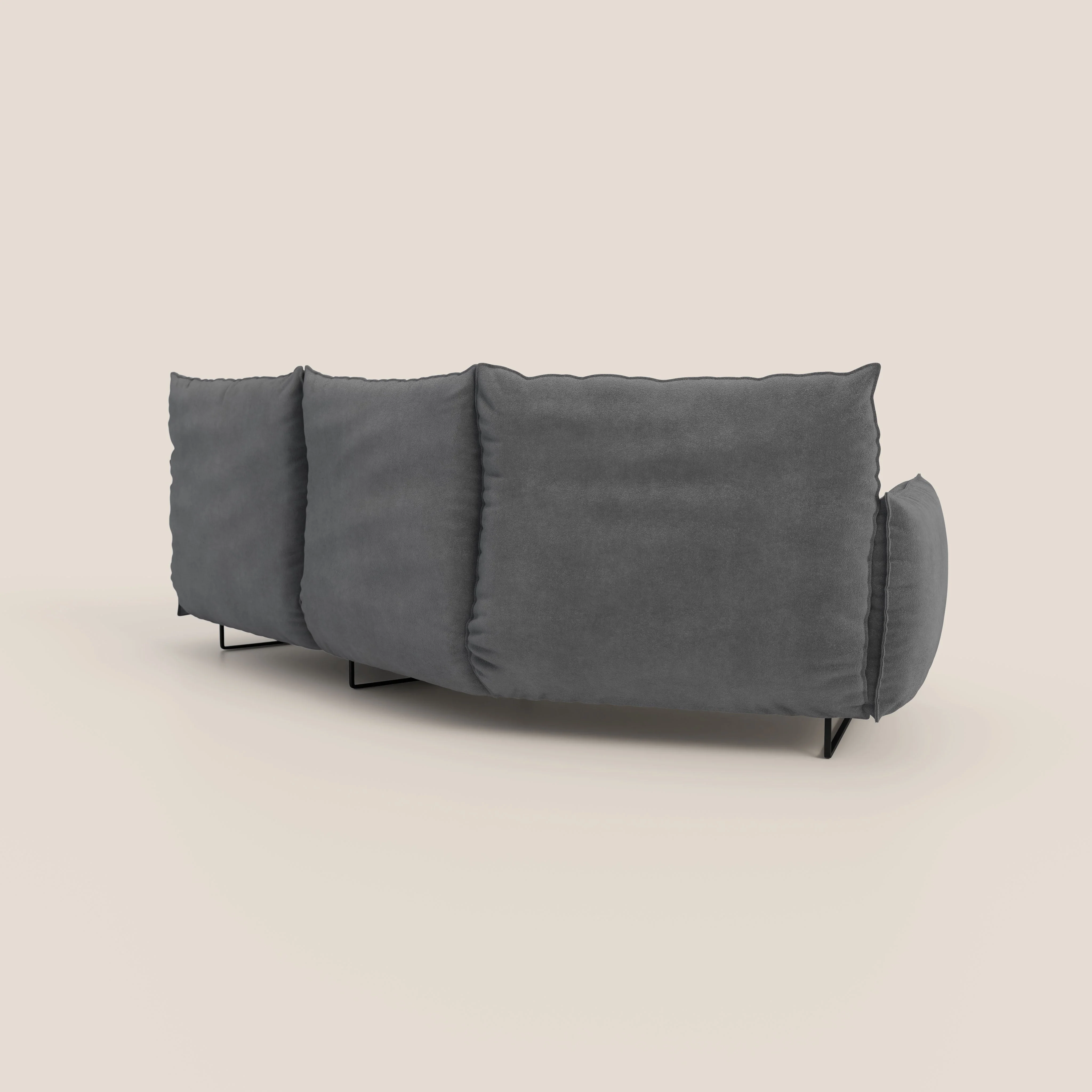 Monamour canapé d'angle au design moderne avec option relax électrique en microfibre détachable imperméable T11 gris - Image 7