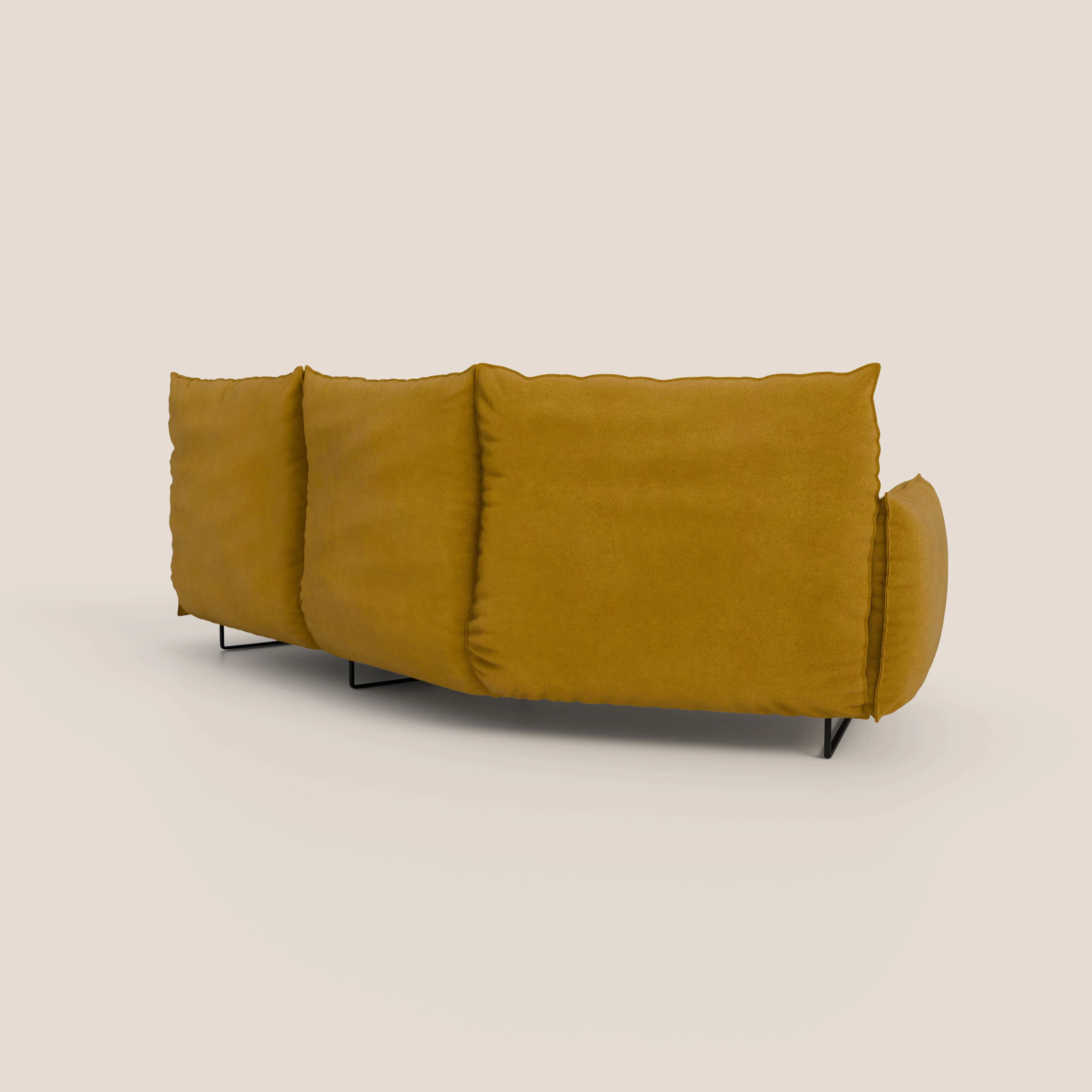 Monamour canapé d'angle au design moderne avec option relax électrique en microfibre détachable imperméable T11 jaune - Image 7