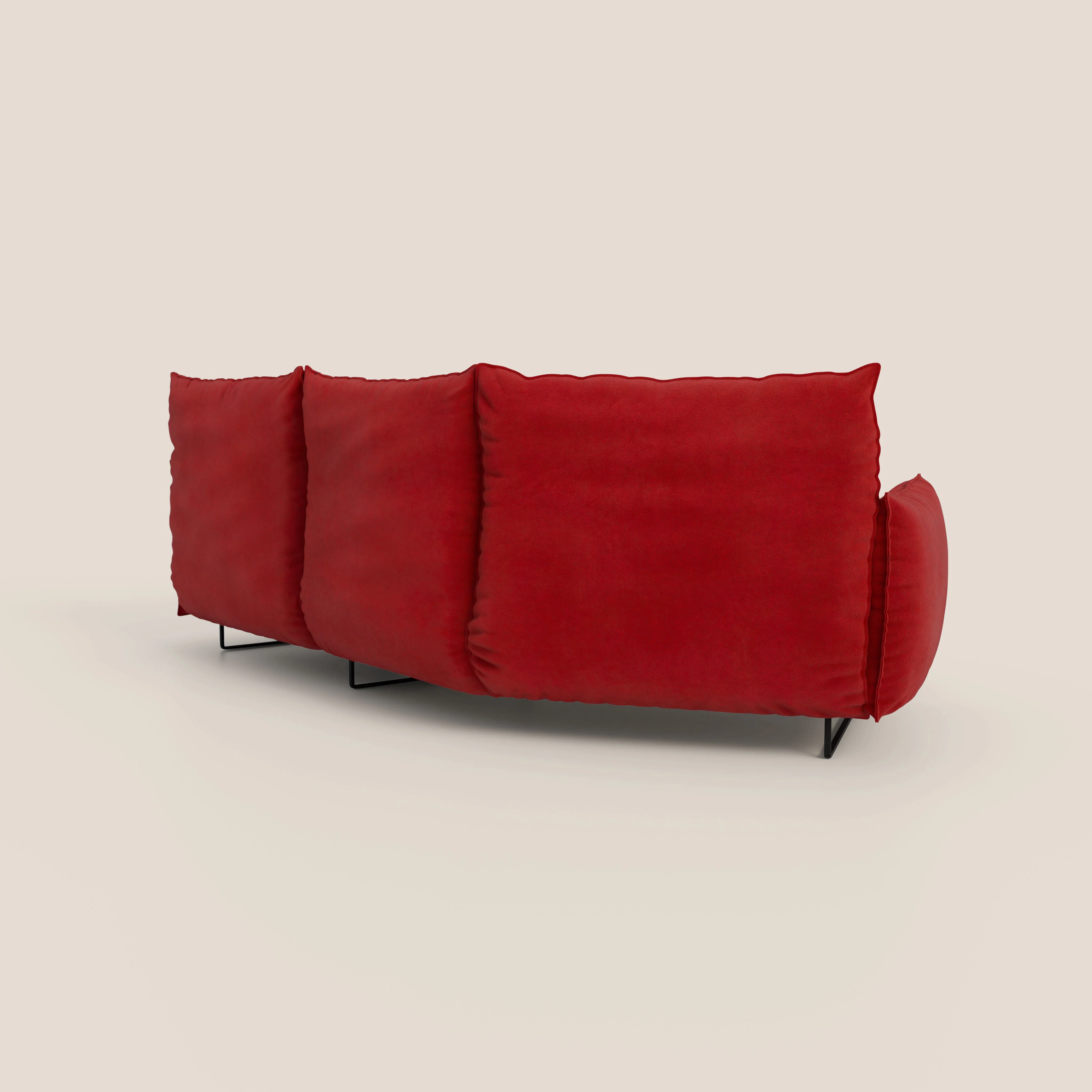 Monamour canapé d'angle au design moderne avec option relax électrique en microfibre détachable imperméable T11 rouge - Image 7