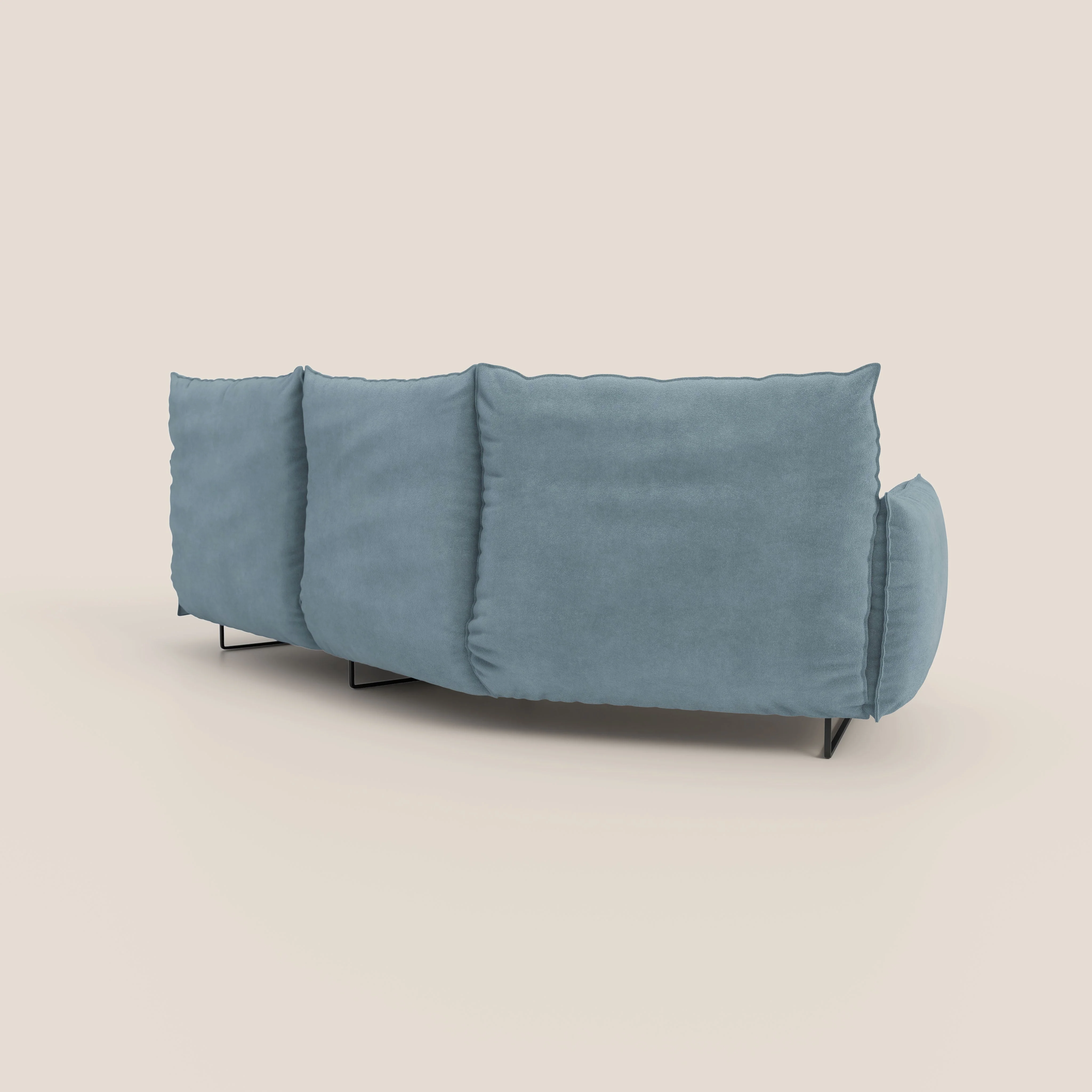Monamour canapé d'angle au design moderne avec option relax électrique en microfibre détachable imperméable T11 sucre glace - Image 7