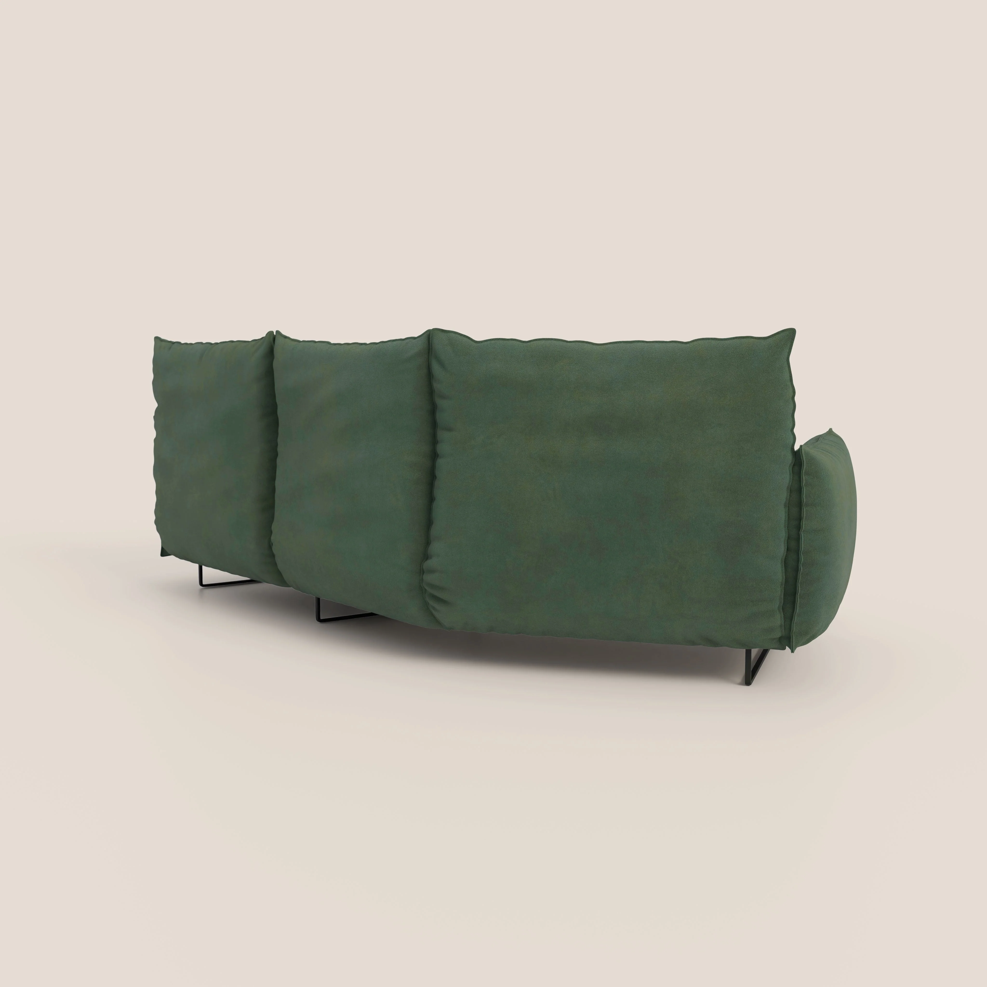 Monamour canapé d'angle au design moderne avec option relax électrique en microfibre détachable imperméable T11 vert - Image 6