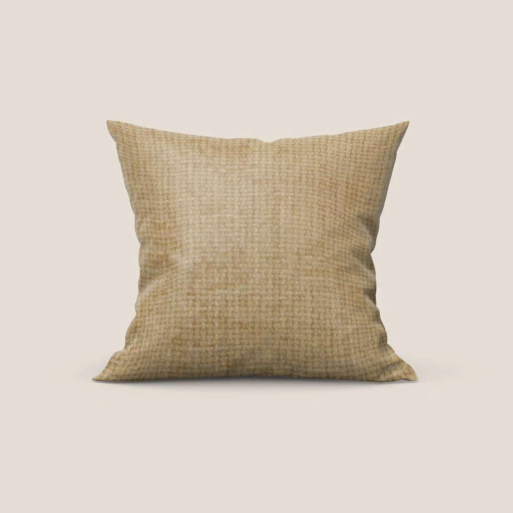 Montana coussin disponible en plusieurs couleurs, fabriqué en tissu imperméable T10 jaune à gros mailles souples