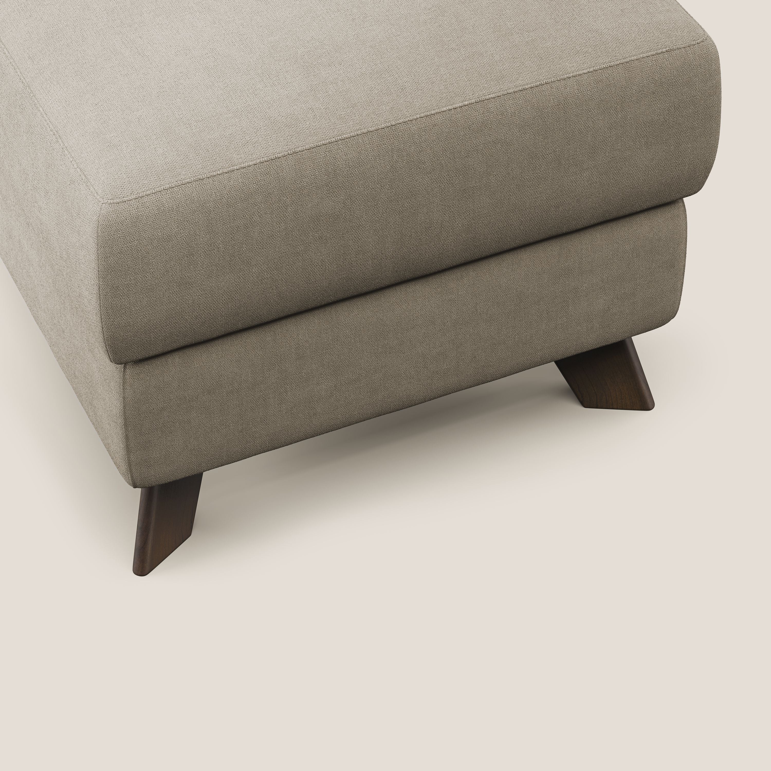 Moon Pouf coffre aux pieds hauts et tissu doux imperméable T02 beige - Image 5