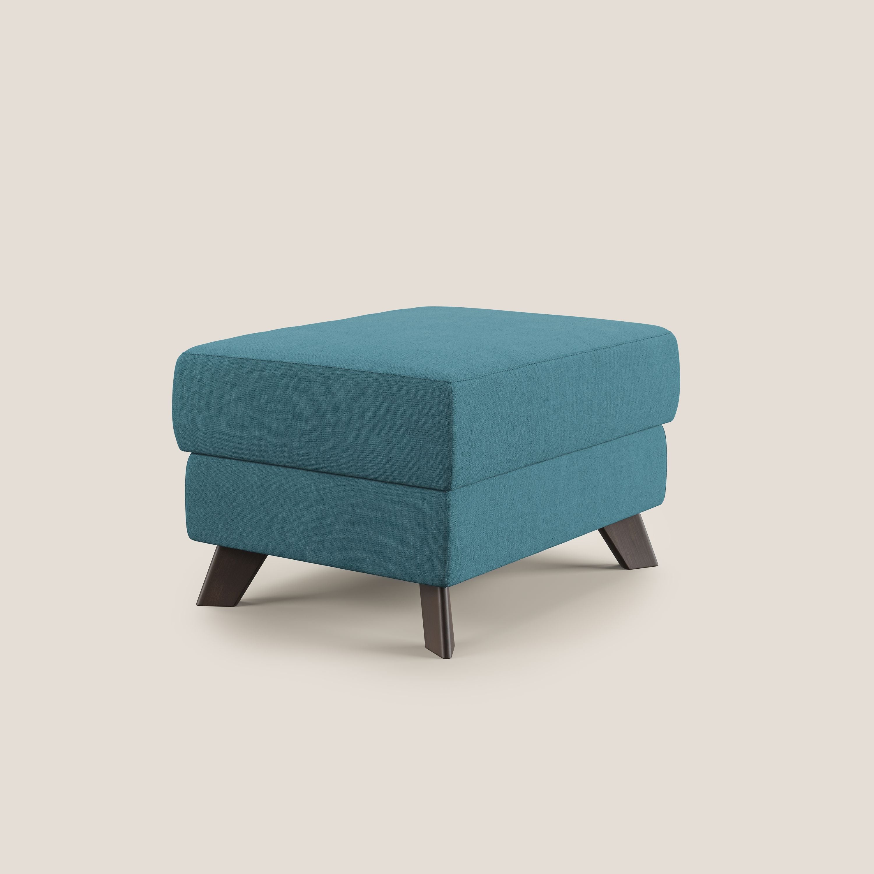 Moon Pouf coffre aux pieds hauts et tissu doux imperméable T02 bleu ciel - Image 3