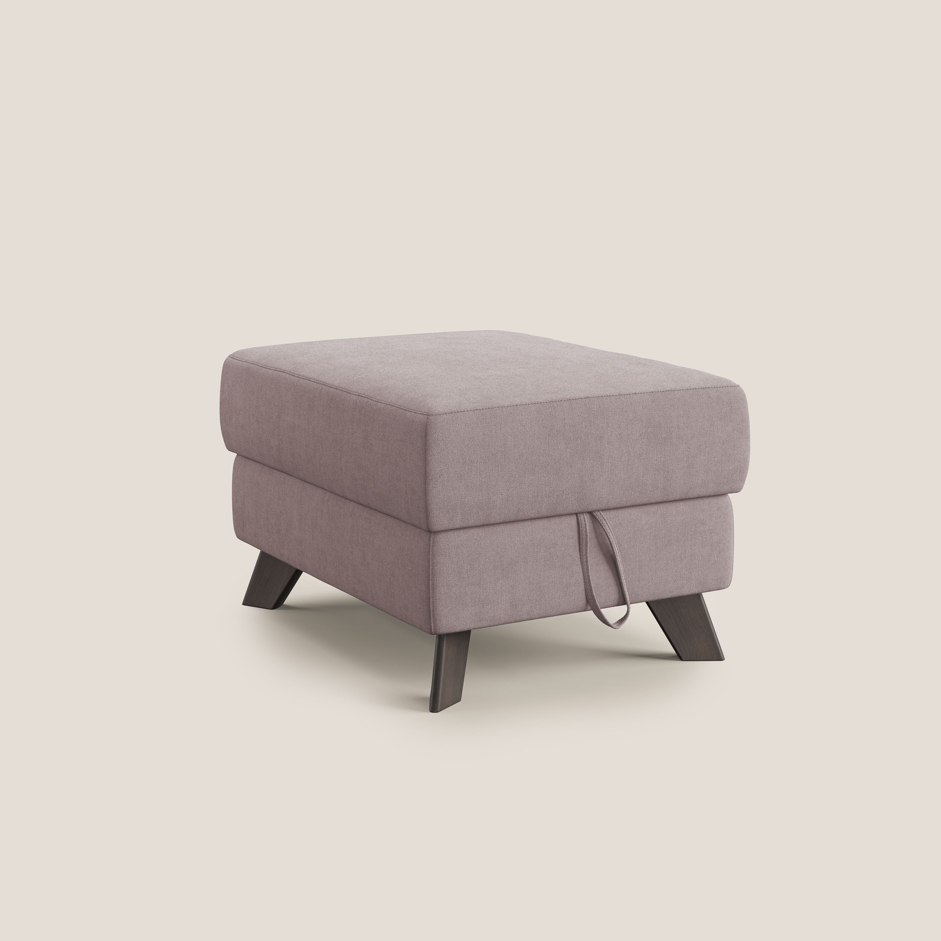 Moon Pouf coffre aux pieds hauts et tissu doux imperméable T02 rose - Image 8