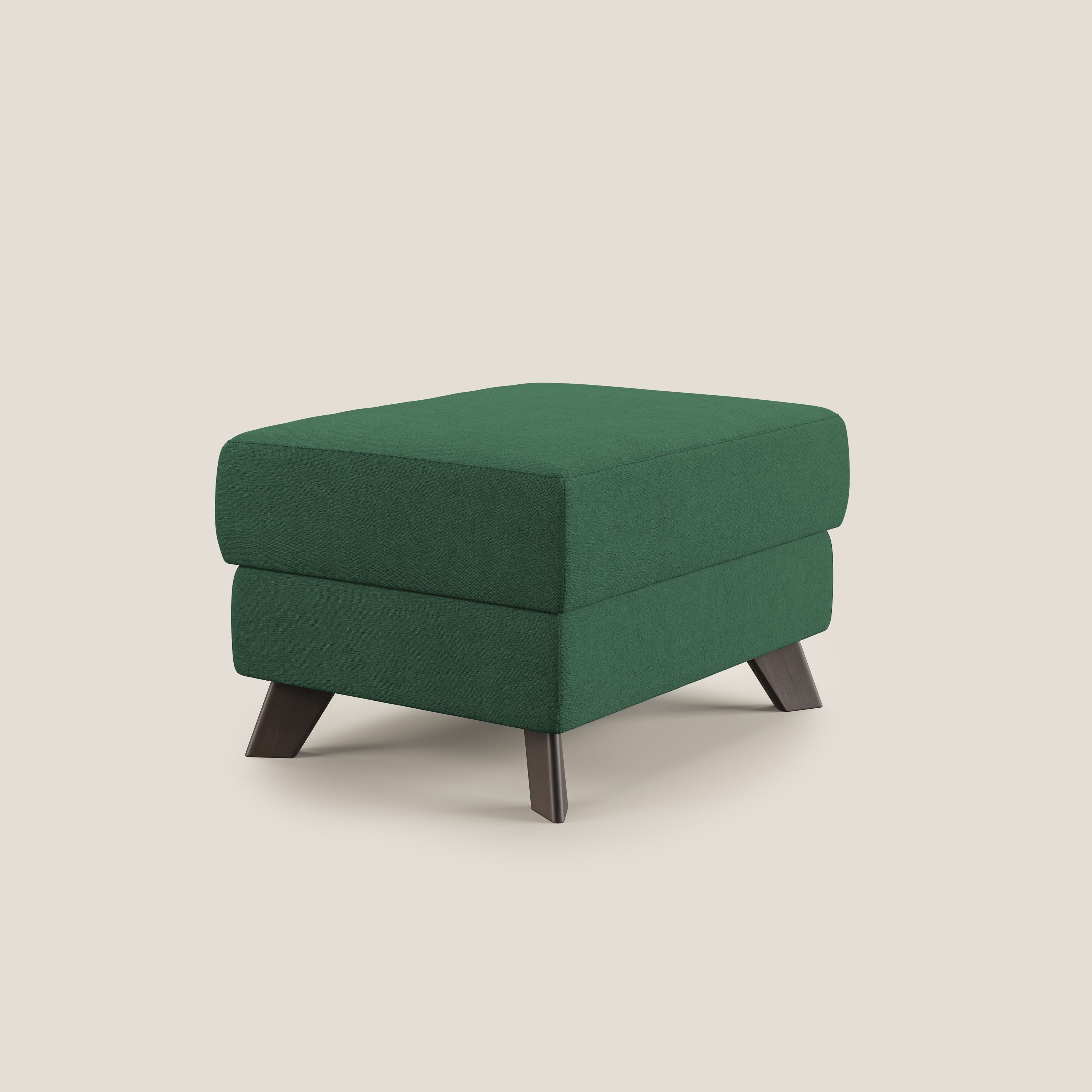 Moon Pouf coffre aux pieds hauts et tissu doux imperméable T02 vert - Image 3