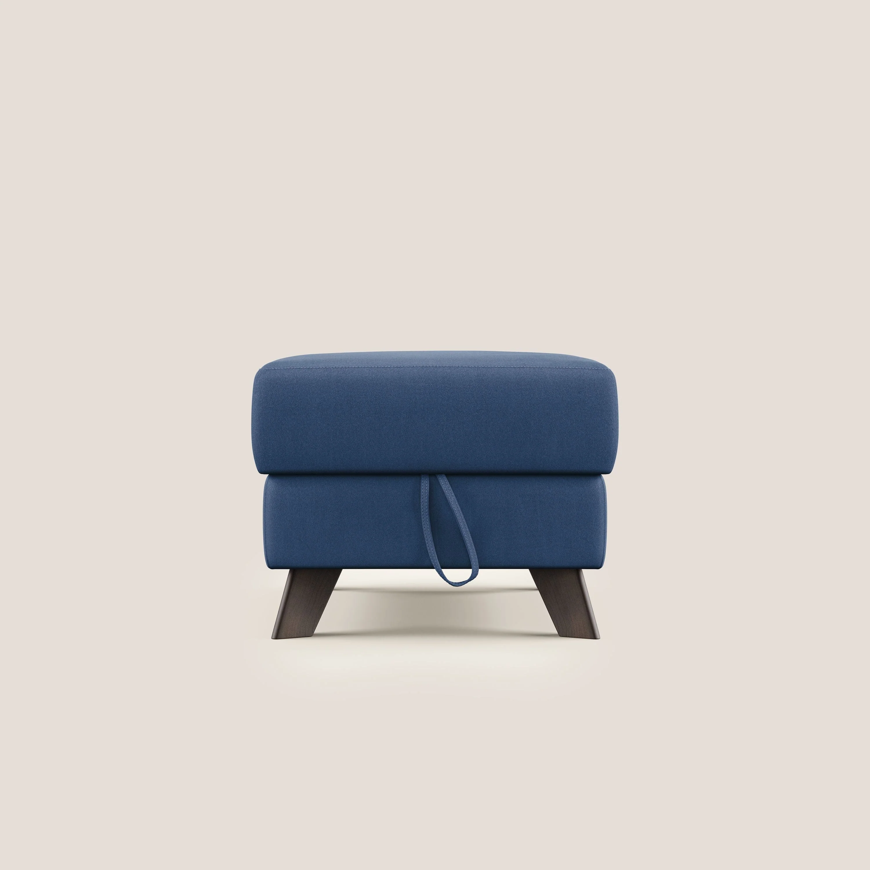 Moon Pouf coffre aux pieds hauts en microfibre imperméable T11 bleu - Image 7