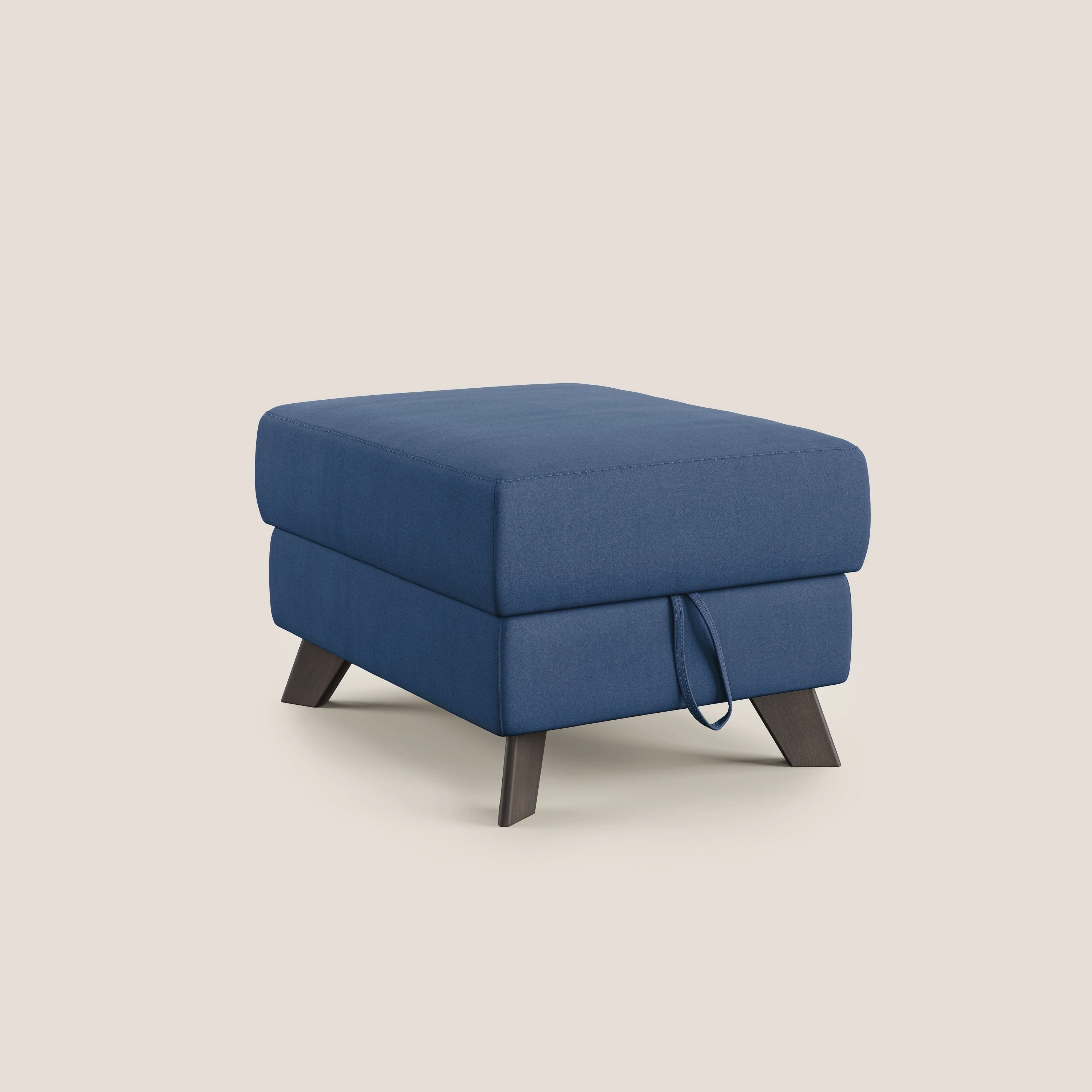 Moon Pouf coffre aux pieds hauts en microfibre imperméable T11 bleu - Image 8