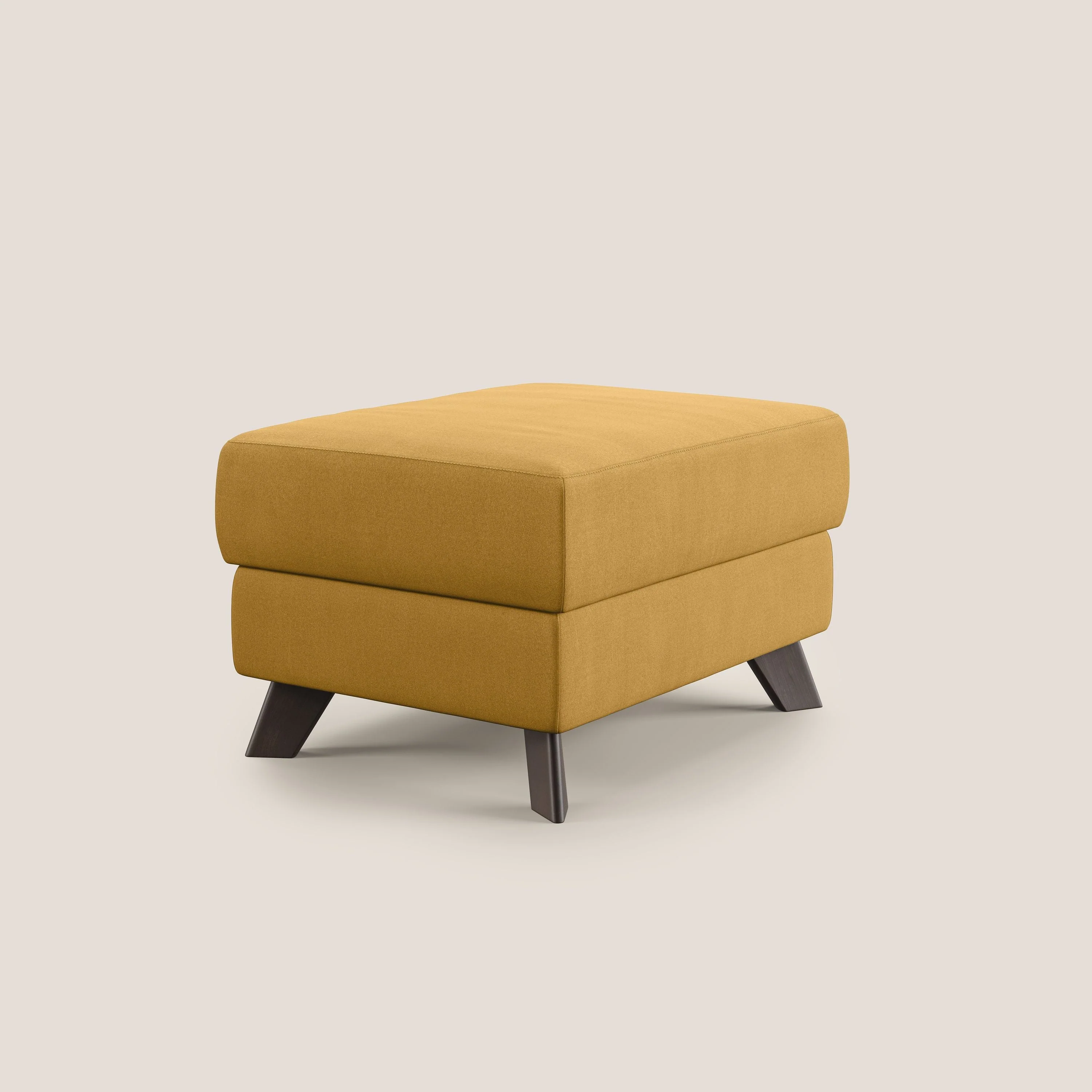 Moon Pouf coffre aux pieds hauts en microfibre imperméable T11 jaune - Image 3