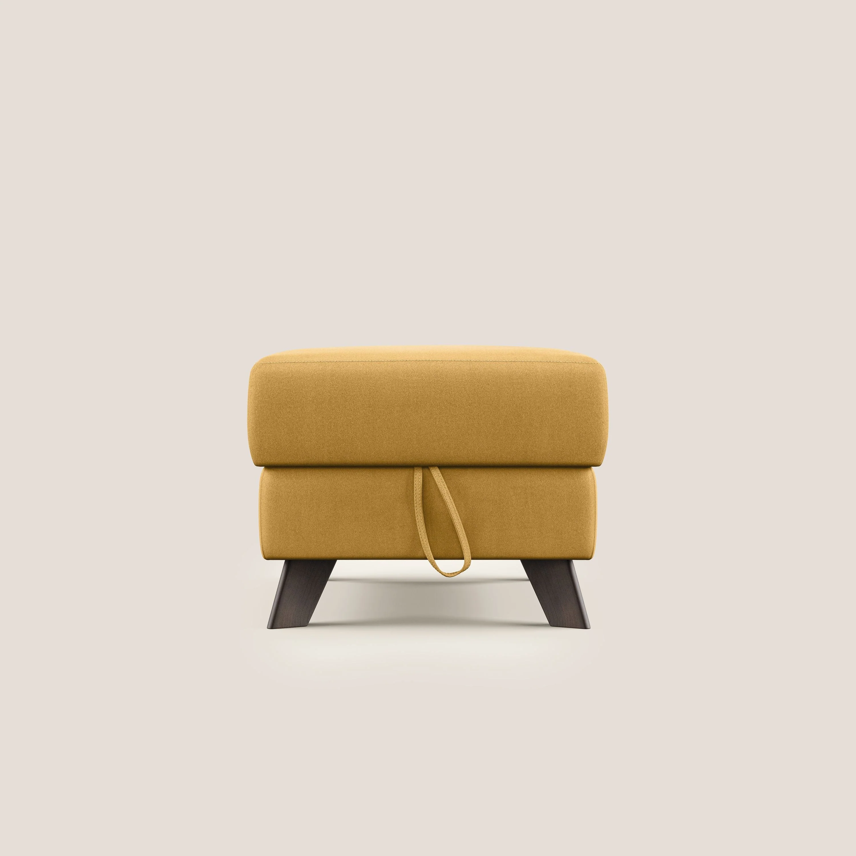Moon Pouf coffre aux pieds hauts en microfibre imperméable T11 jaune - Image 7