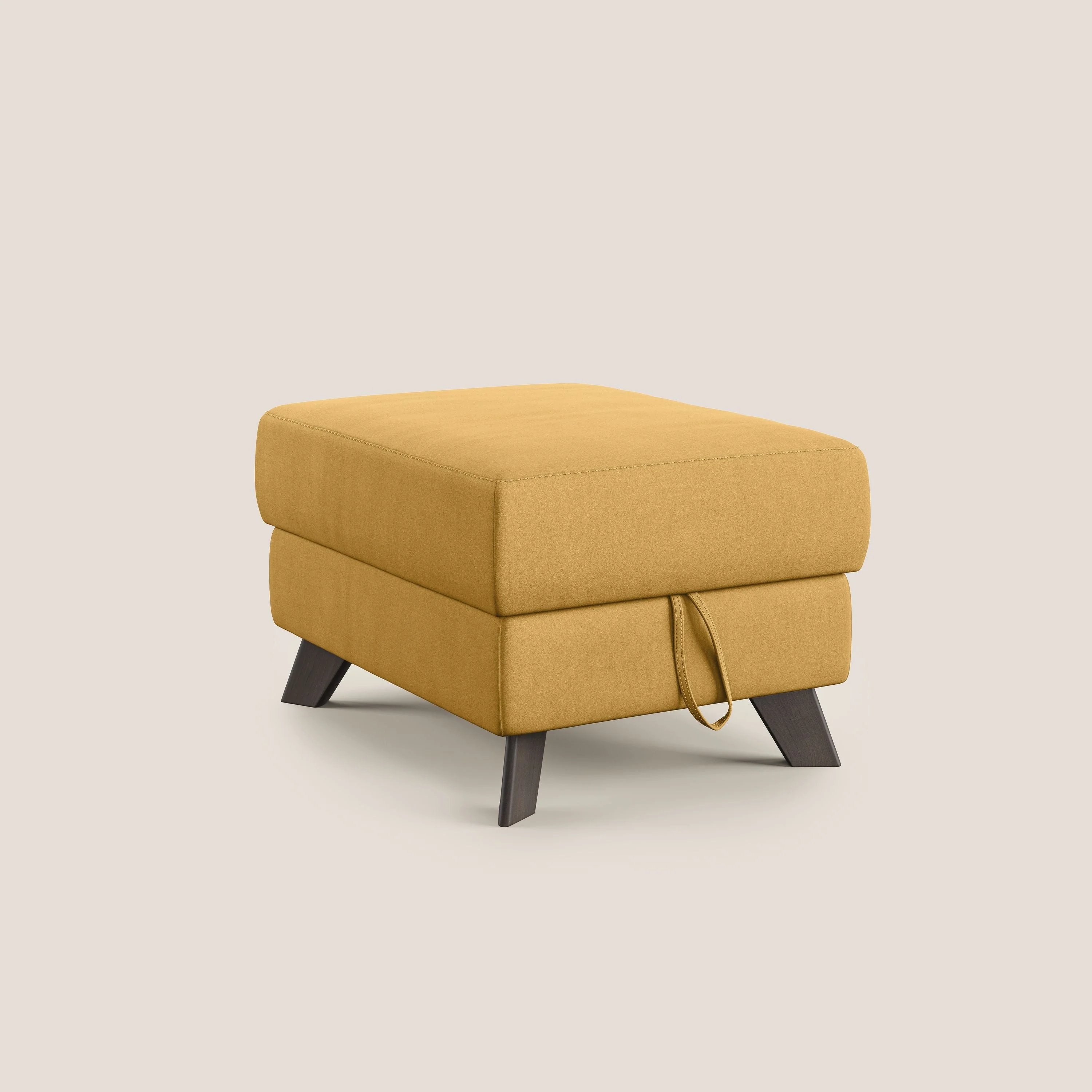 Moon Pouf coffre aux pieds hauts en microfibre imperméable T11 jaune - Image 8