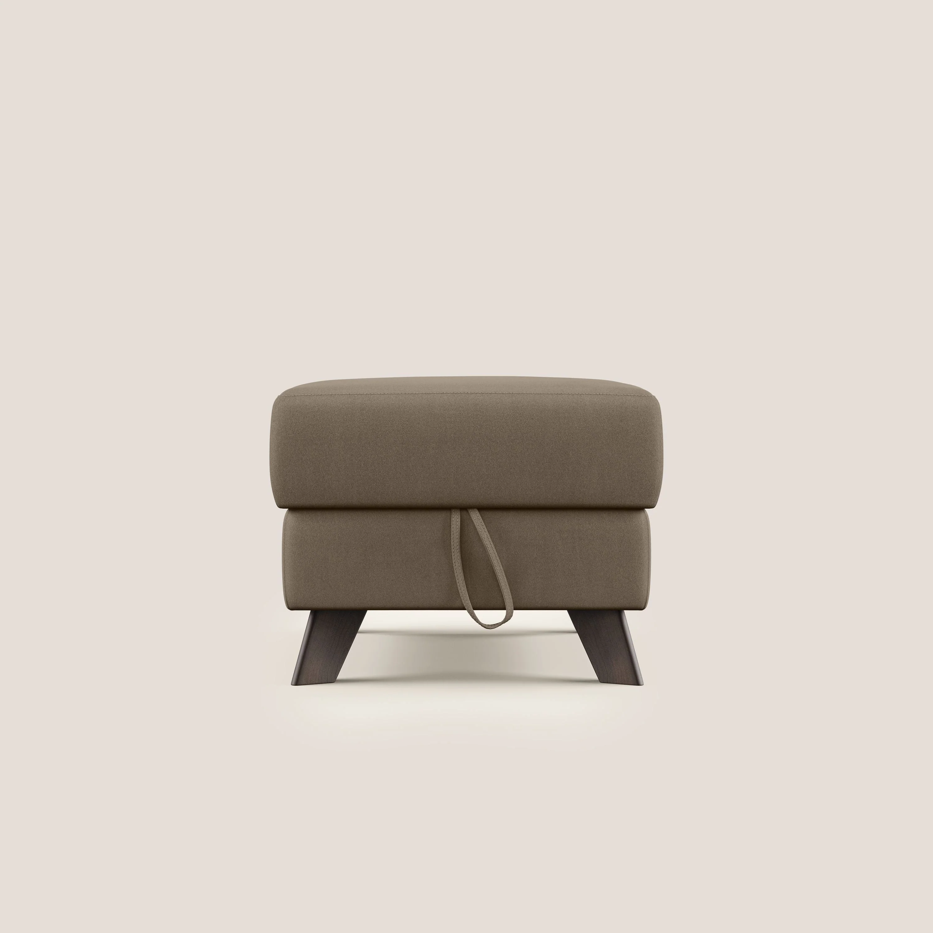 Moon Pouf coffre aux pieds hauts en microfibre imperméable T11 marron - Image 7