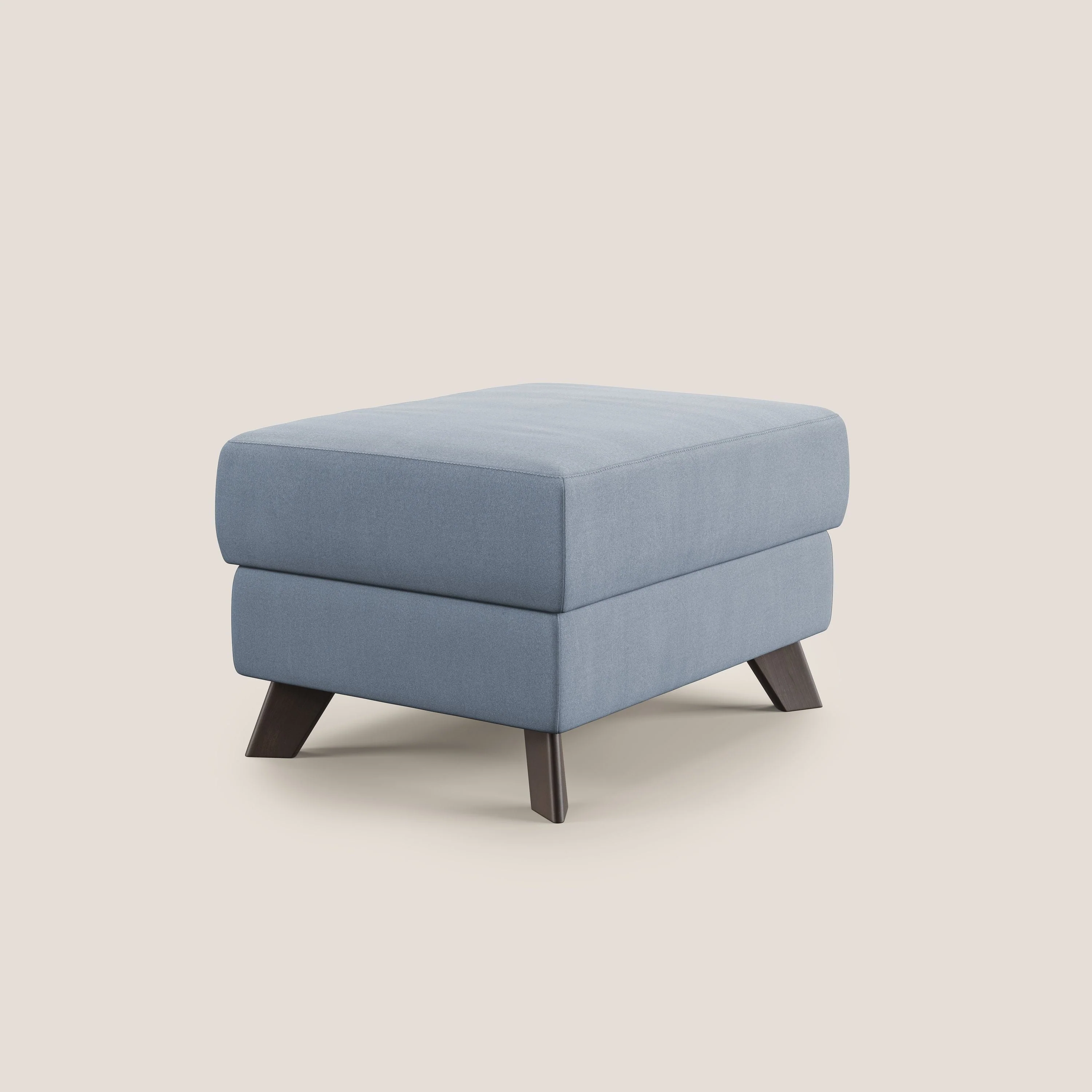 Moon Pouf coffre aux pieds hauts en microfibre imperméable T11 sucre glace - Image 3