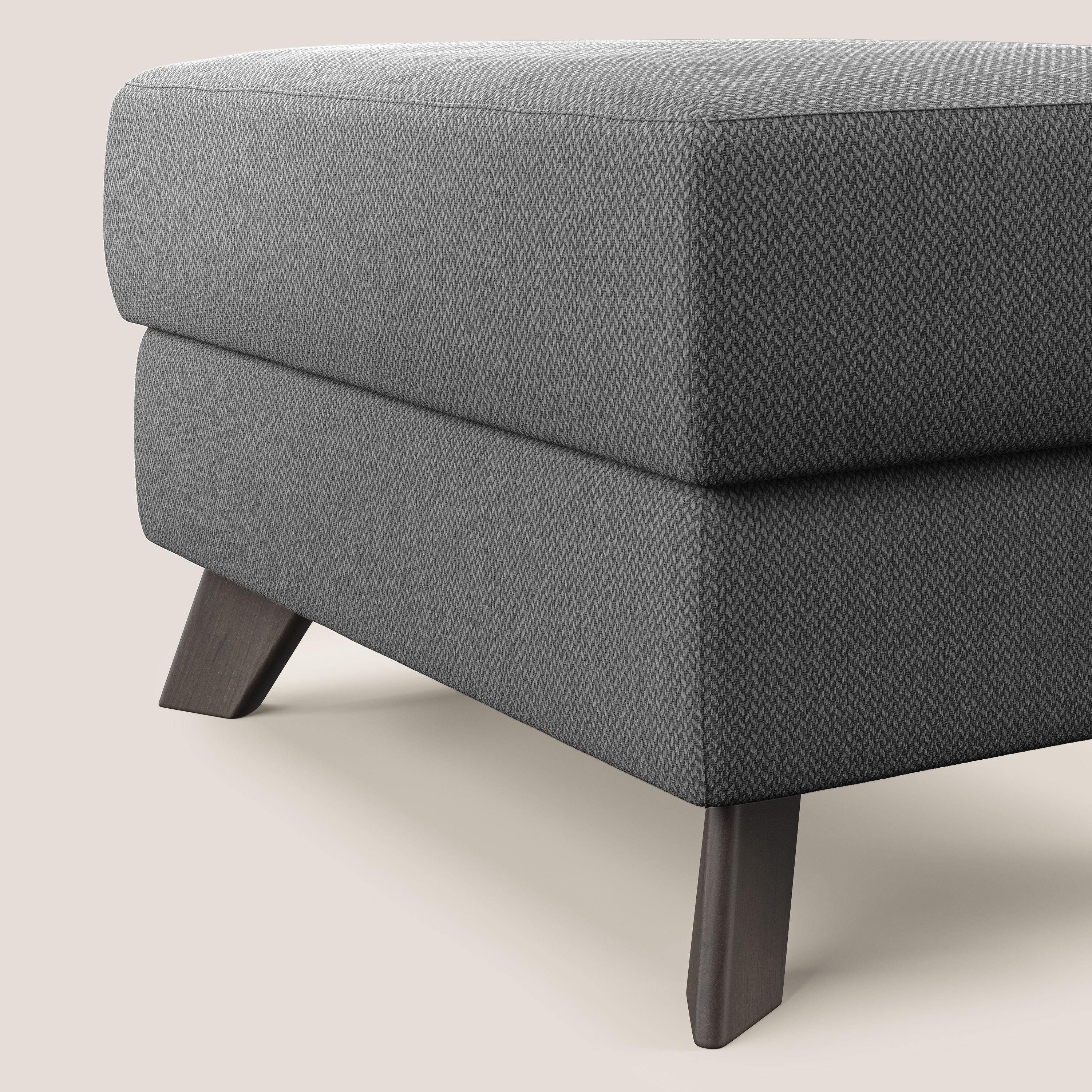 Moon Pouf coffre aux pieds hauts en tissu détachable avec l'eau T05 anthracite - Image 4