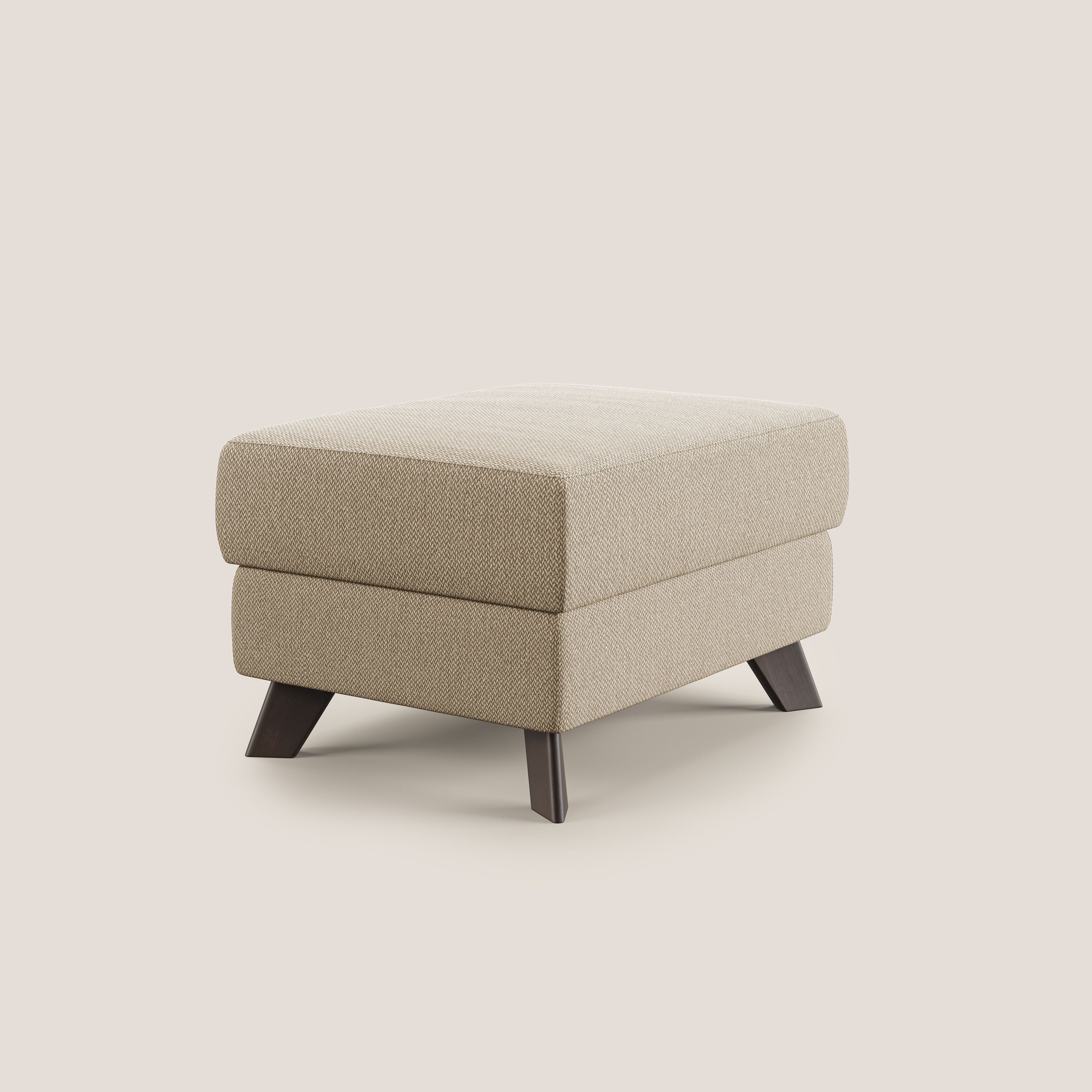 Moon Pouf coffre aux pieds hauts en tissu détachable avec l'eau T05 beige - Image 3
