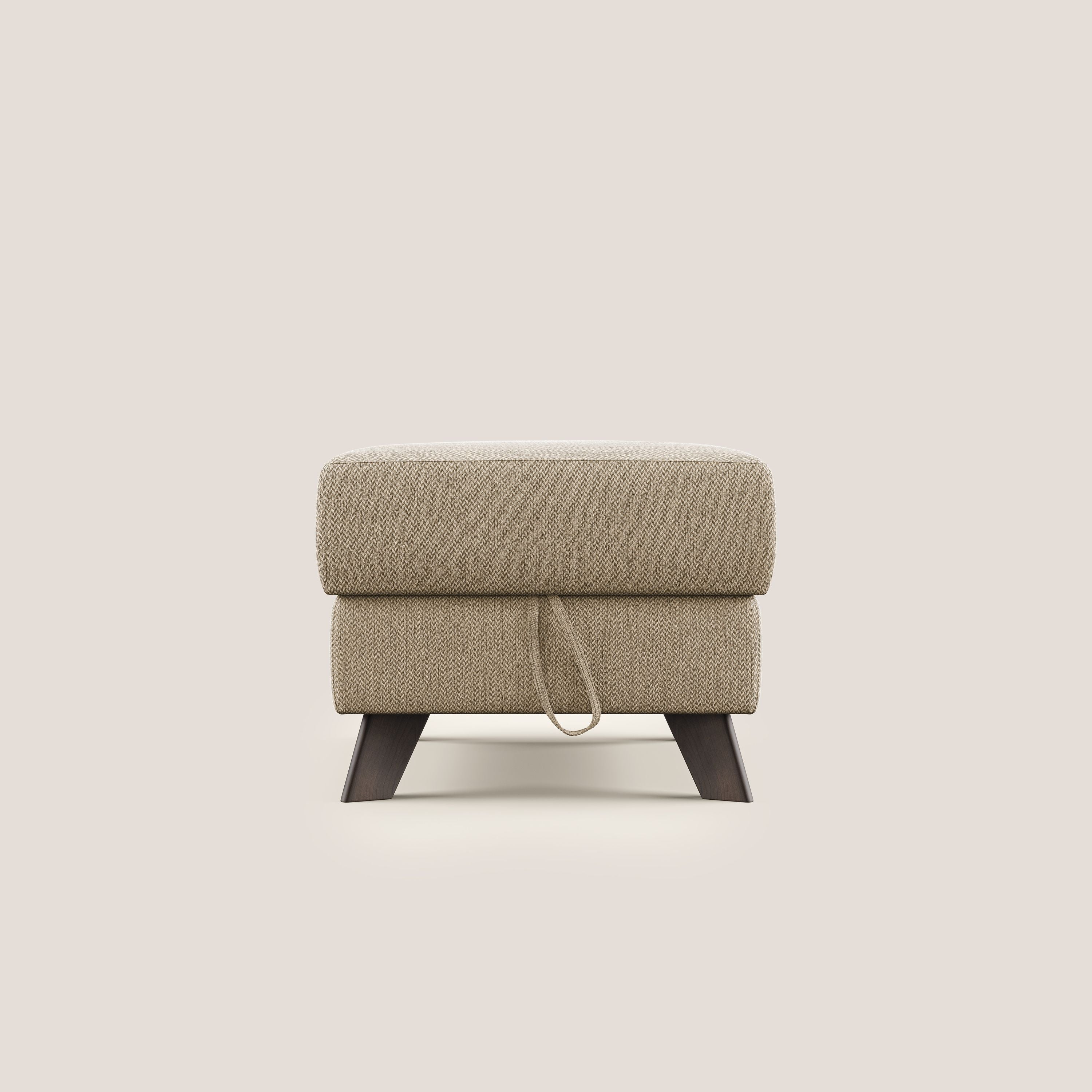 Moon Pouf coffre aux pieds hauts en tissu détachable avec l'eau T05 beige - Image 7