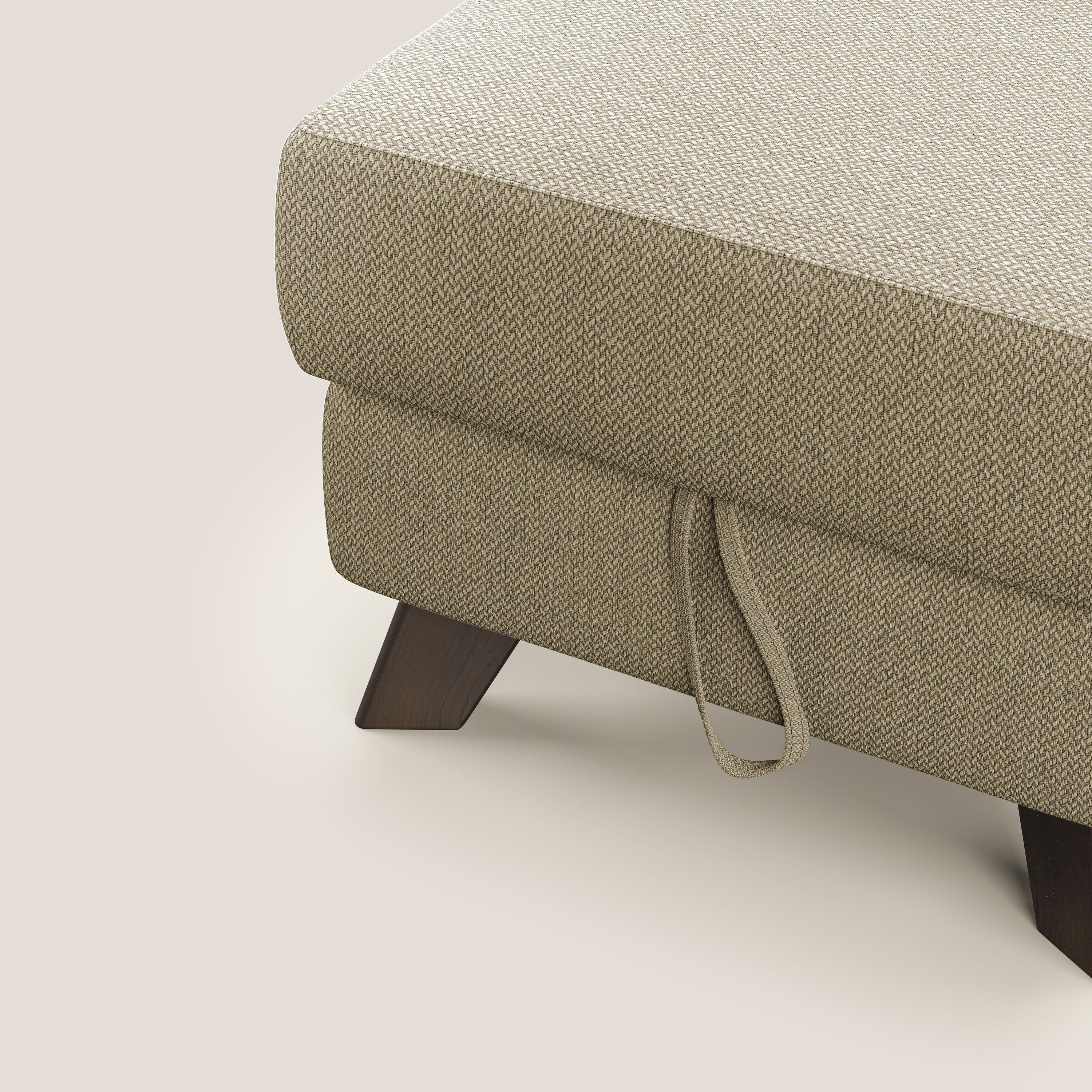 Moon Pouf coffre aux pieds hauts en tissu détachable avec l'eau T05 chameau - Image 6