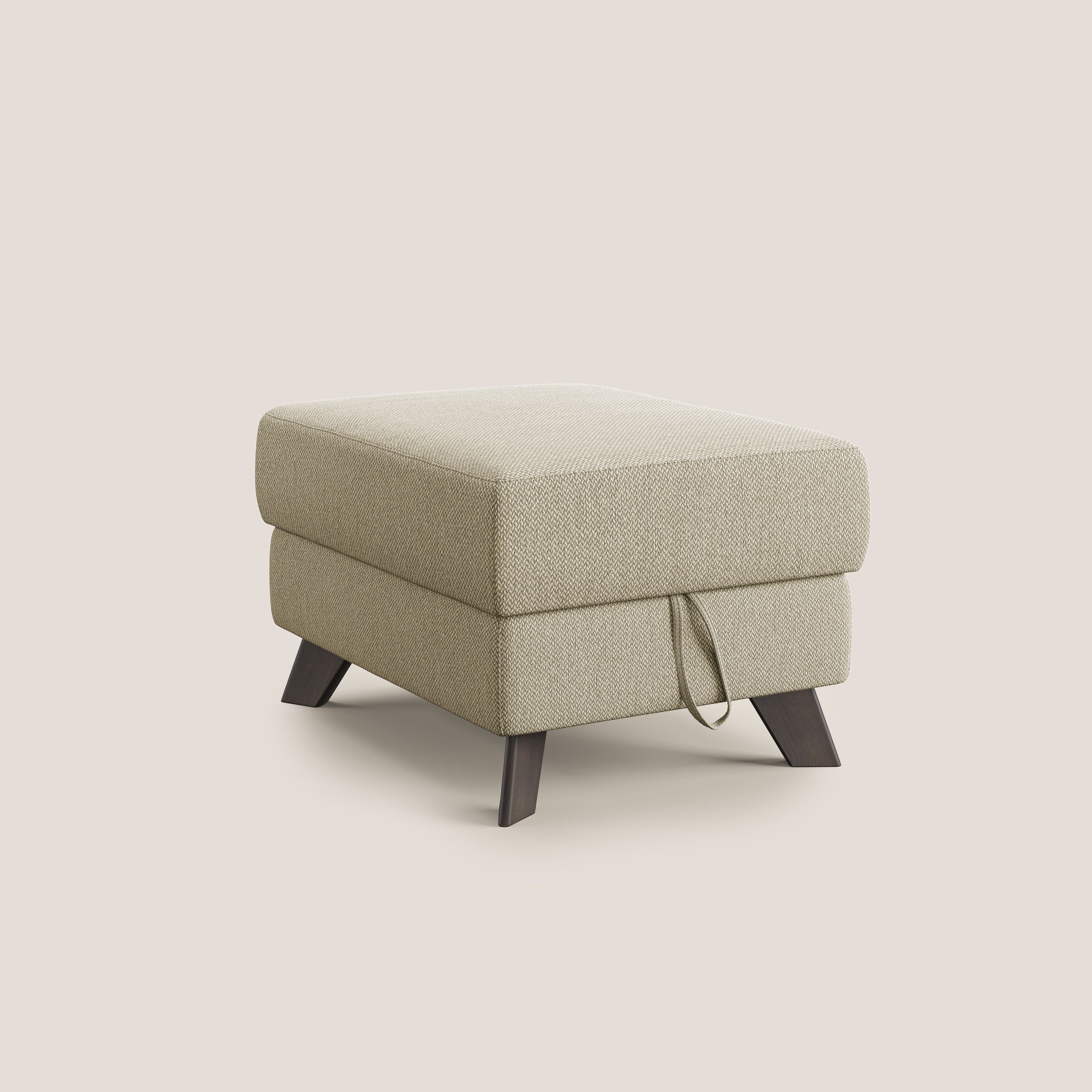 Moon Pouf coffre aux pieds hauts en tissu détachable avec l'eau T05 chameau - Image 8