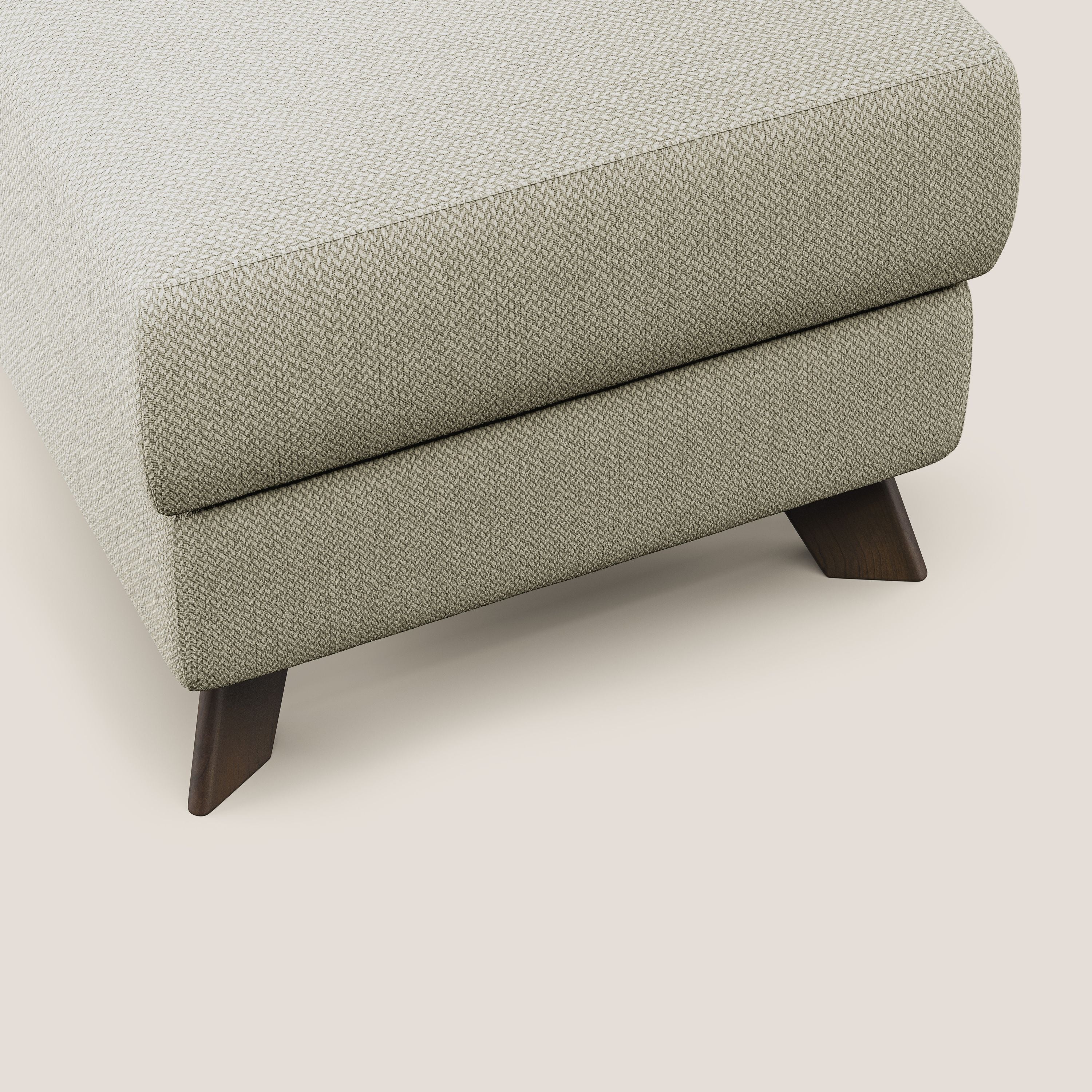 Moon Pouf coffre aux pieds hauts en tissu détachable avec l'eau T05 crème - Image 5