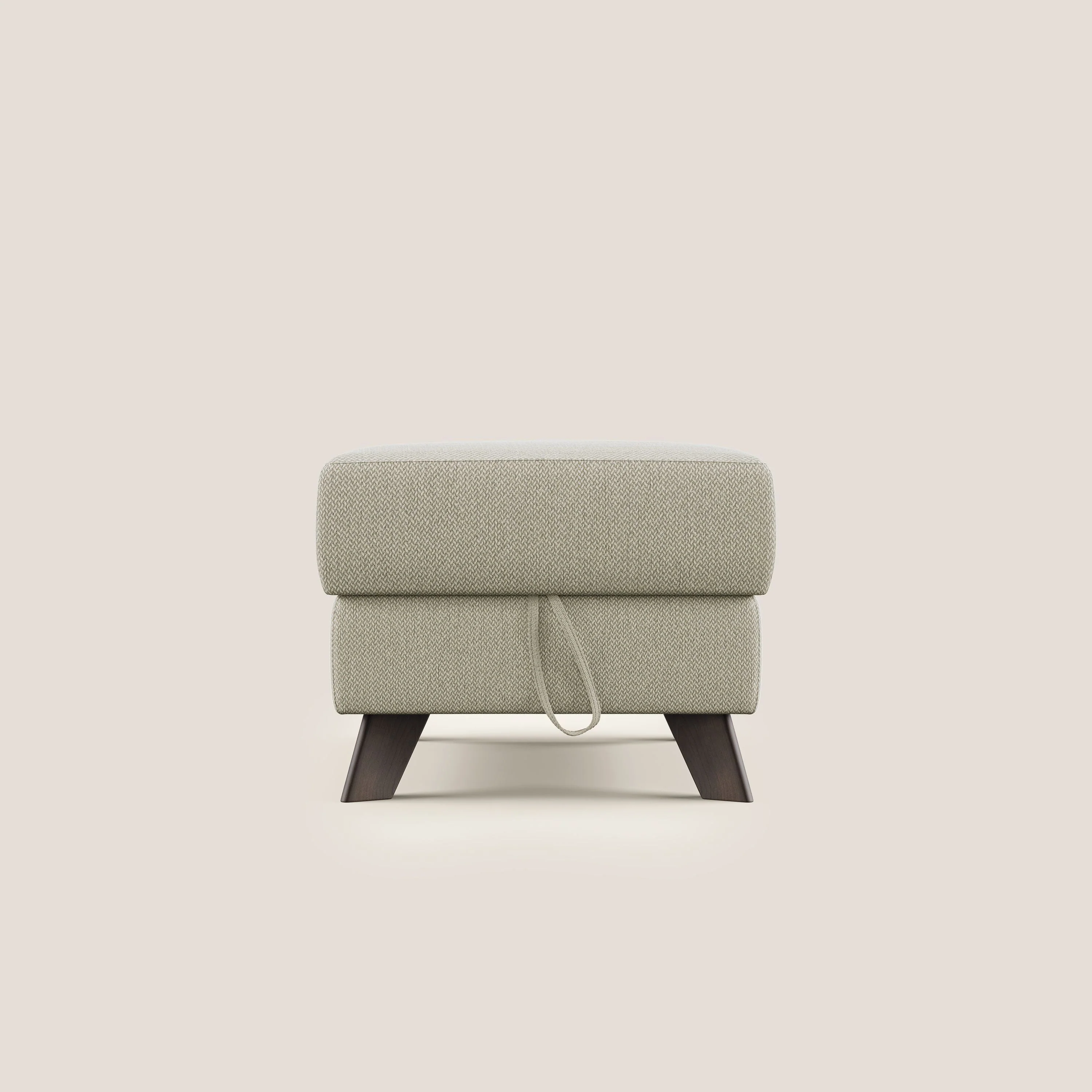 Moon Pouf coffre aux pieds hauts en tissu détachable avec l'eau T05 crème - Image 7