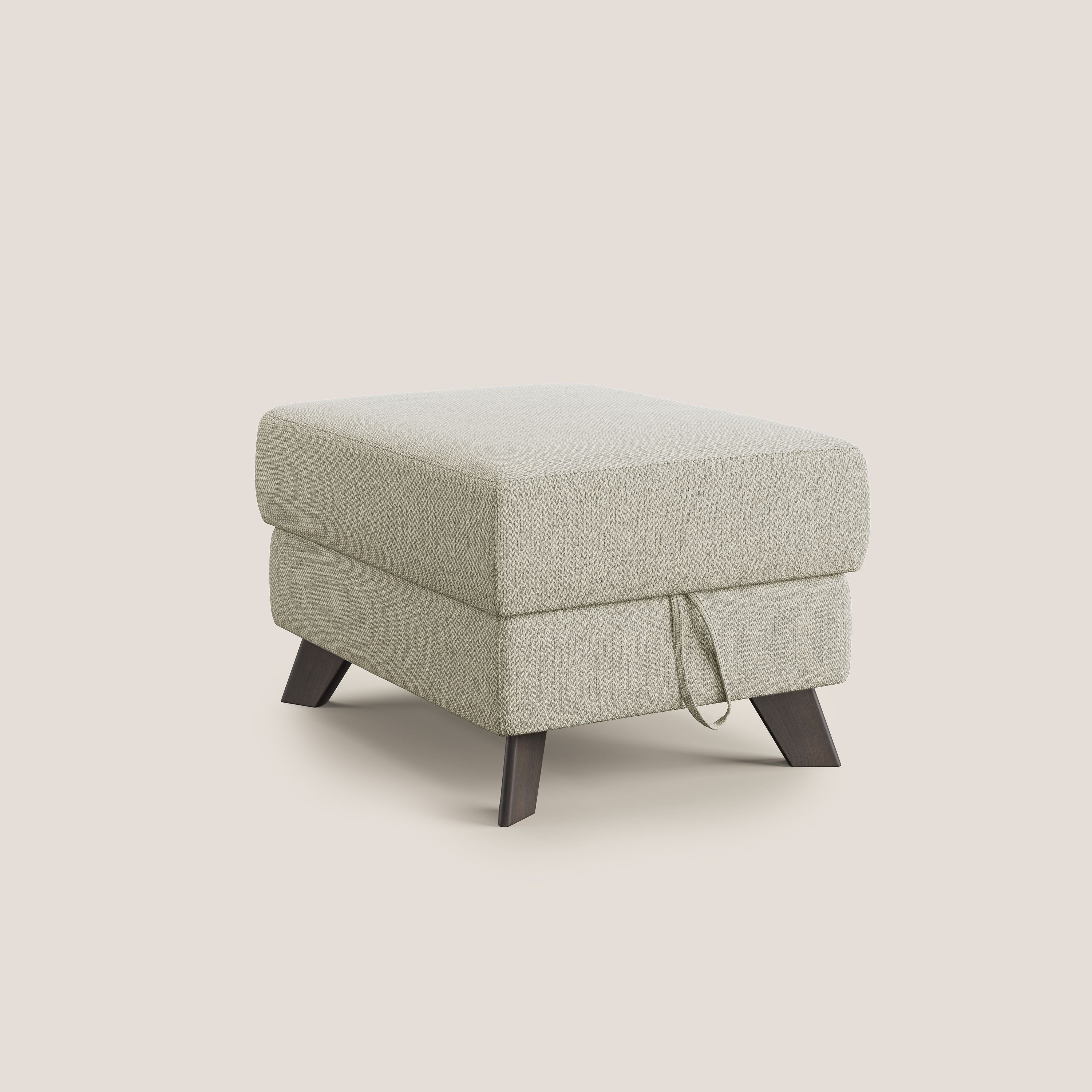Moon Pouf coffre aux pieds hauts en tissu détachable avec l'eau T05 crème - Image 8