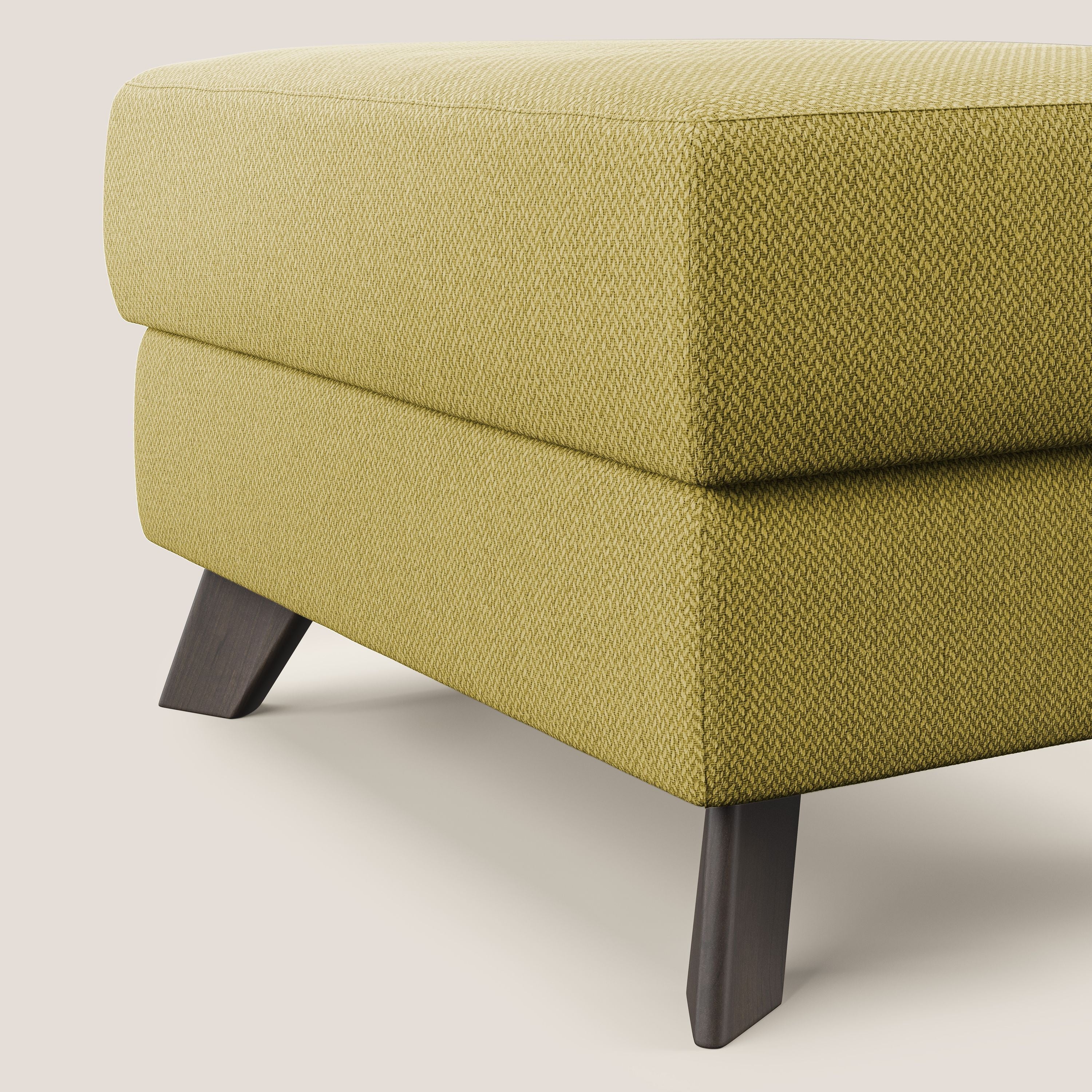 Moon Pouf coffre aux pieds hauts en tissu détachable avec l'eau T05 jaune - Image 4