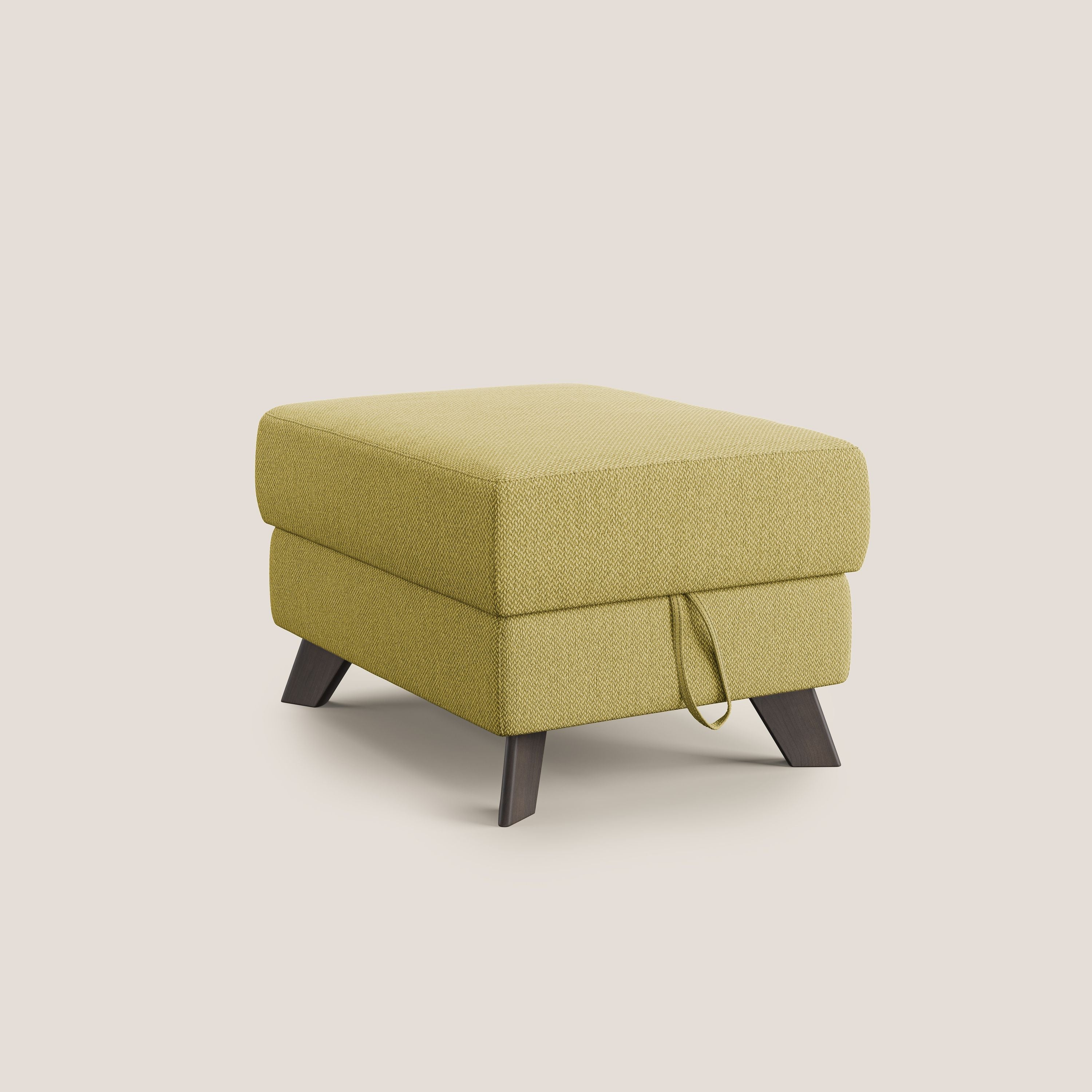 Moon Pouf coffre aux pieds hauts en tissu détachable avec l'eau T05 jaune - Image 8