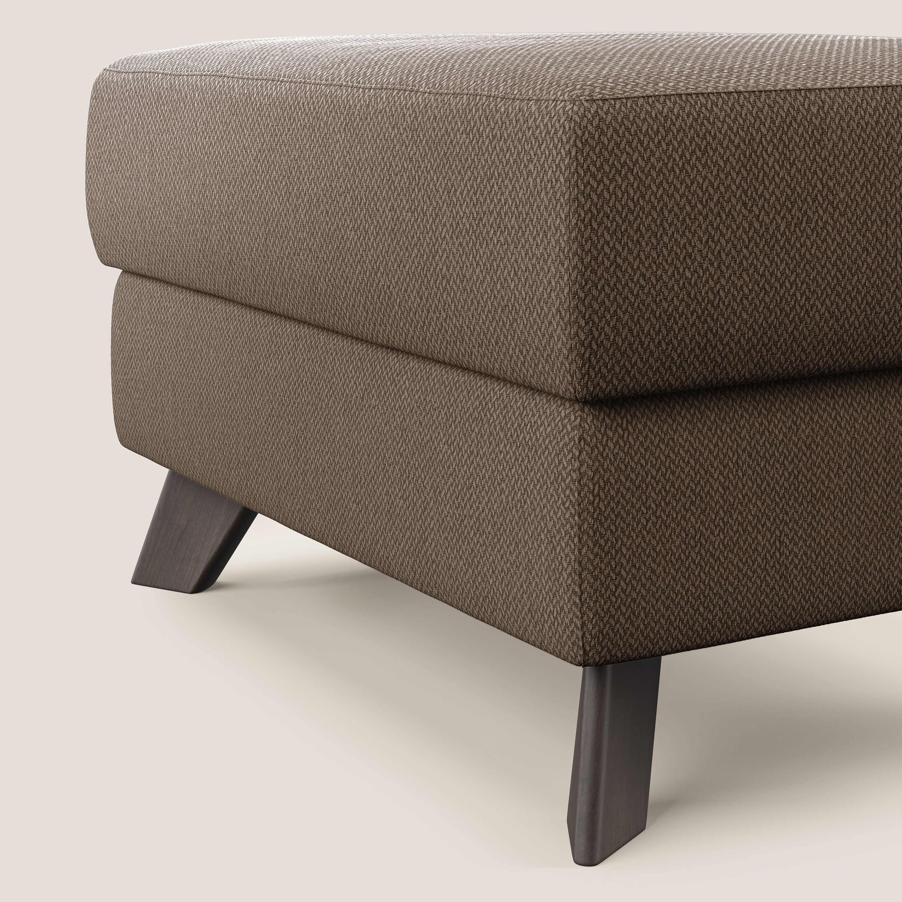 Moon Pouf coffre aux pieds hauts en tissu détachable avec l'eau T05 marron - Image 4