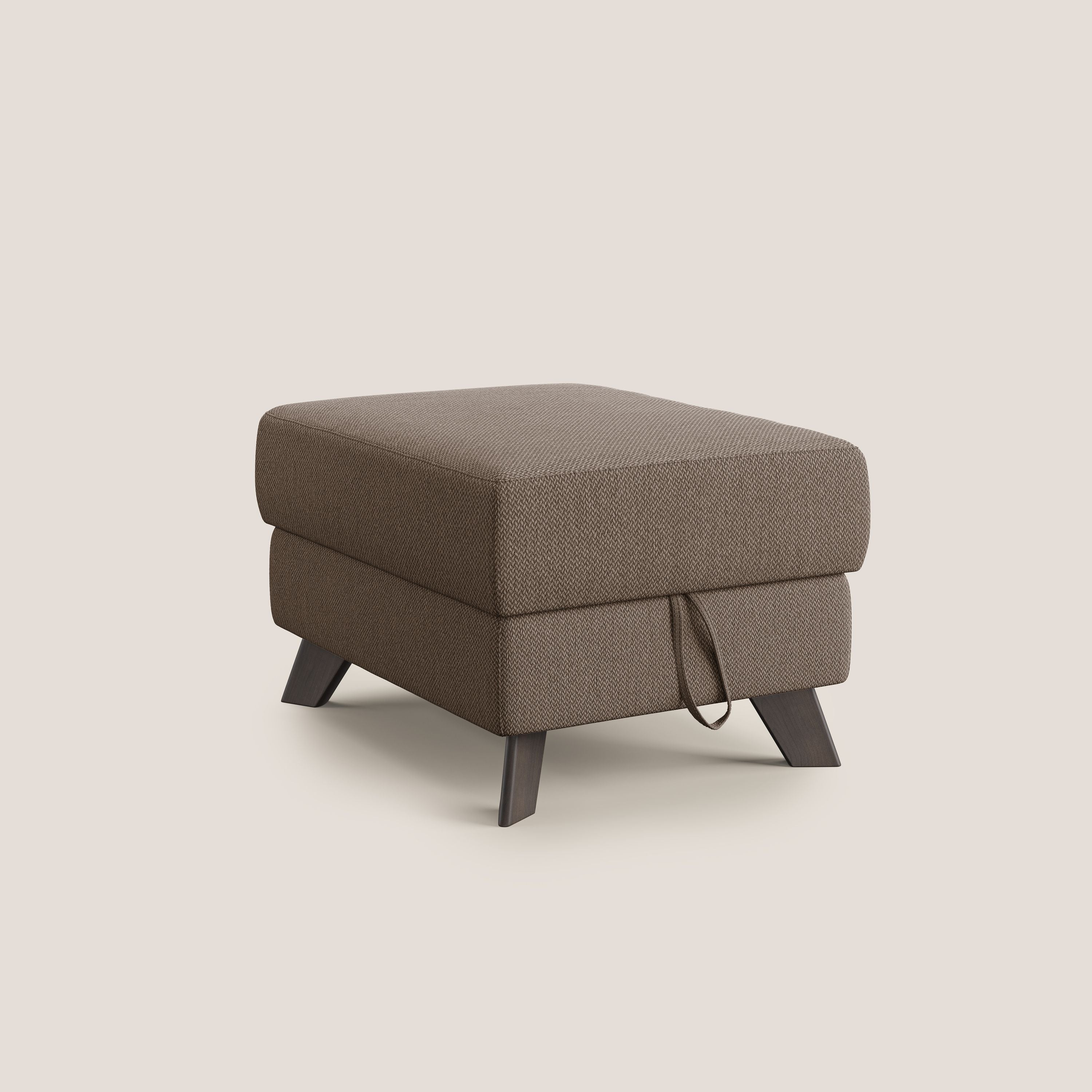 Moon Pouf coffre aux pieds hauts en tissu détachable avec l'eau T05 marron - Image 8