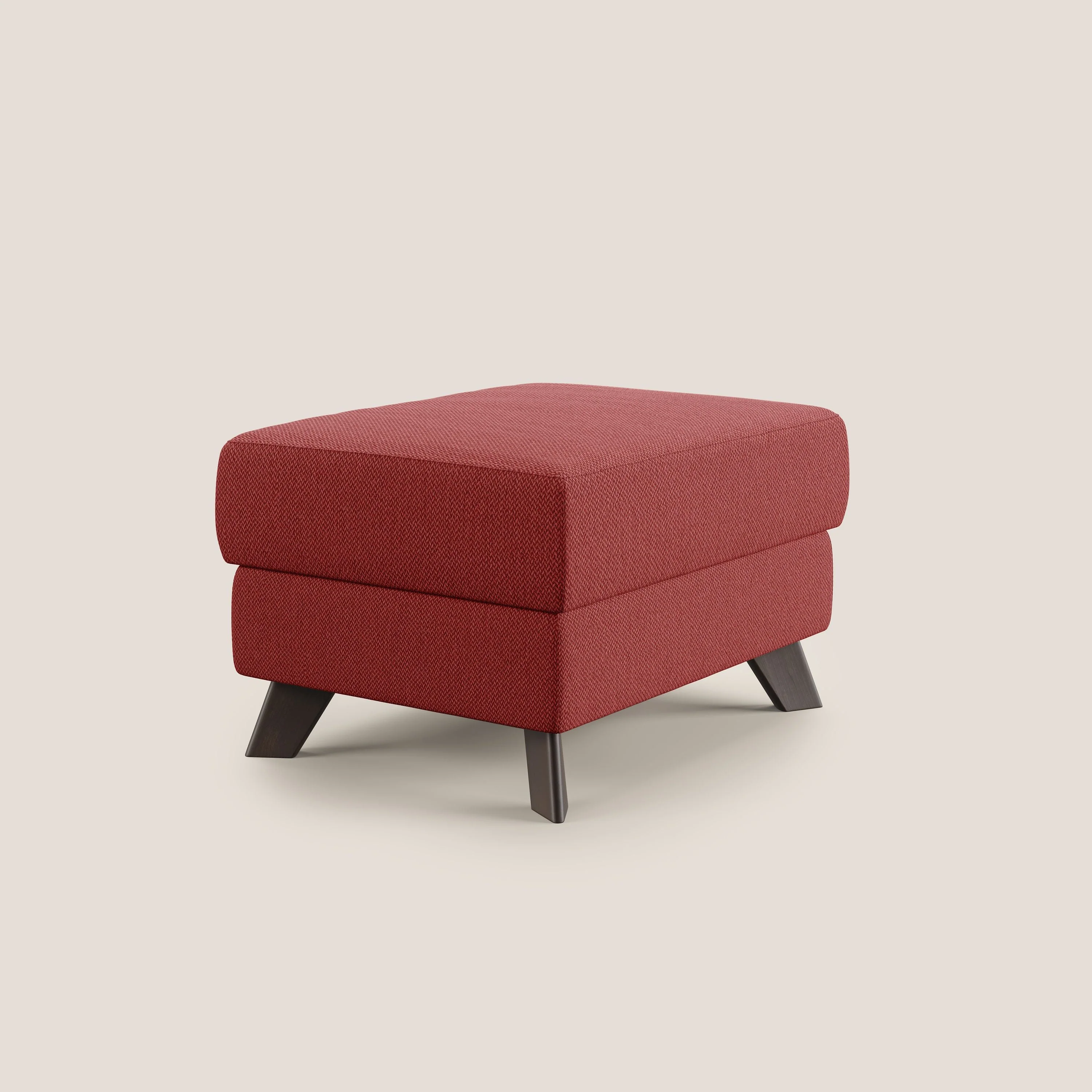 Moon Pouf coffre aux pieds hauts en tissu détachable avec l'eau T05 rouge - Image 3