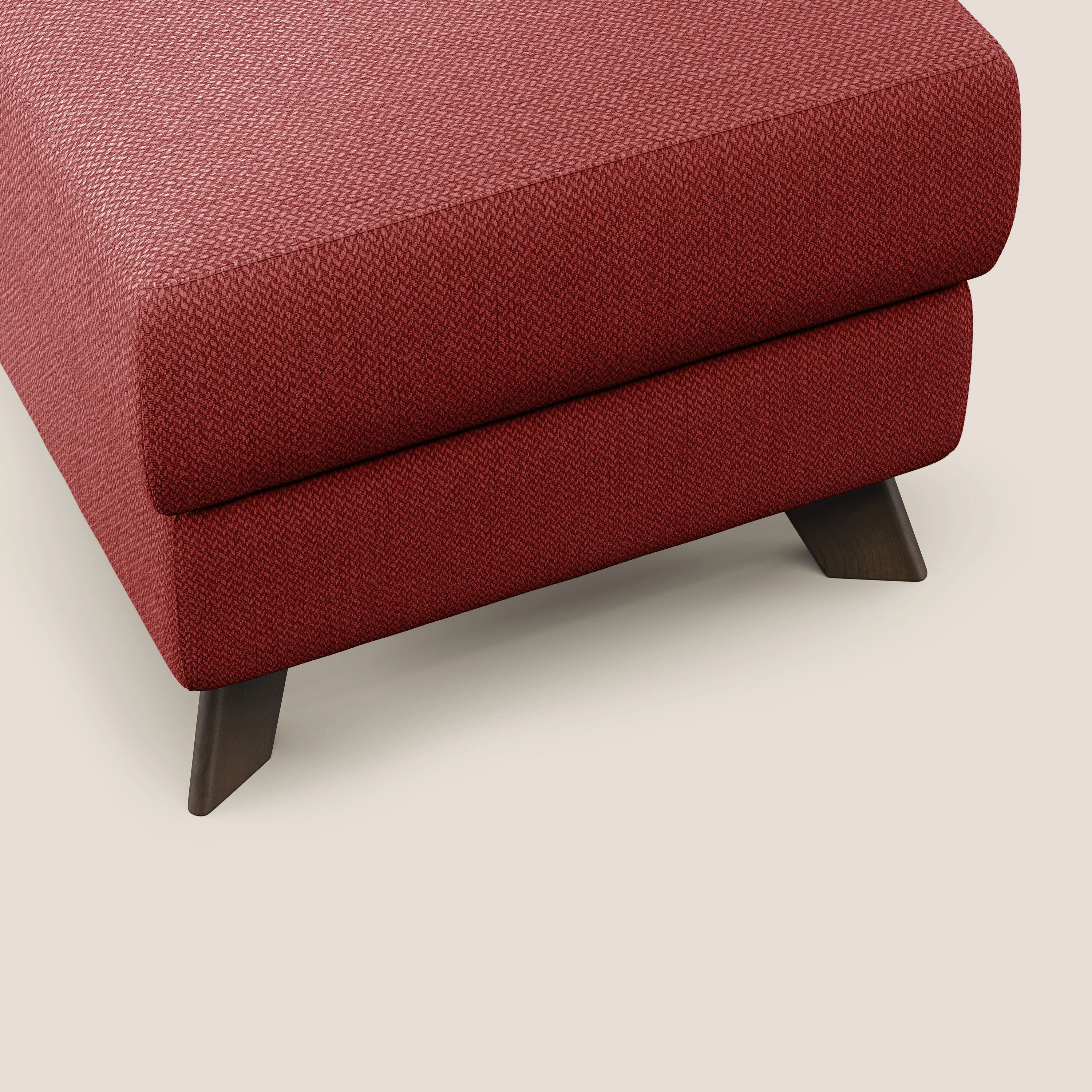 Moon Pouf coffre aux pieds hauts en tissu détachable avec l'eau T05 rouge - Image 5
