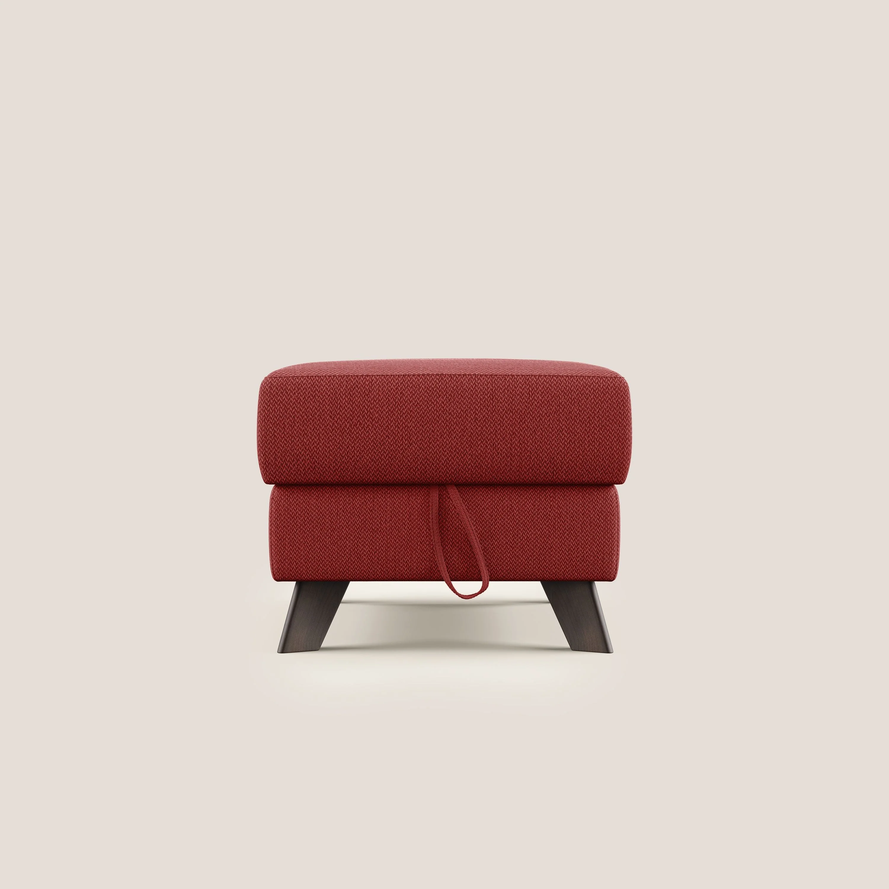 Moon Pouf coffre aux pieds hauts en tissu détachable avec l'eau T05 rouge - Image 8