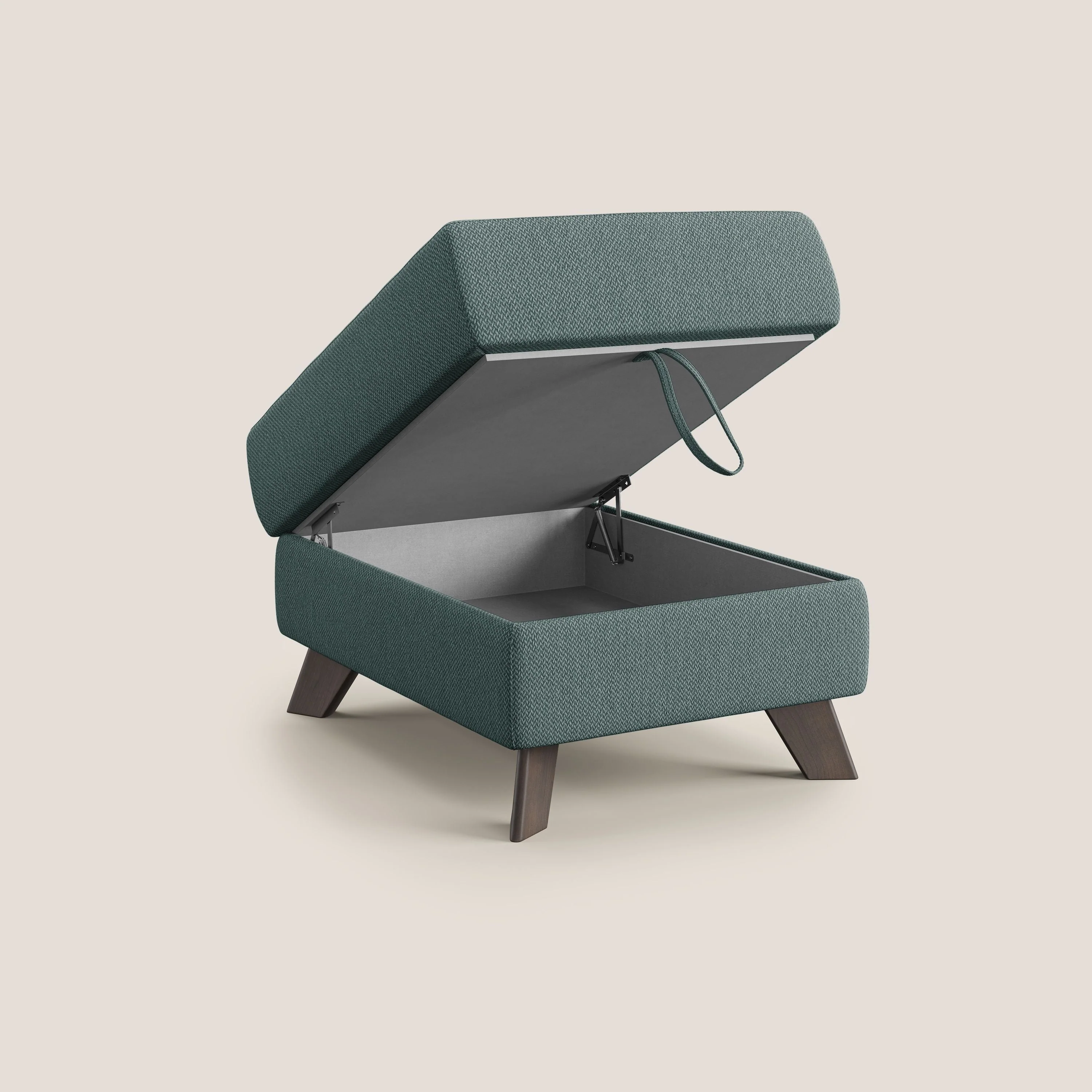 Moon Pouf coffre aux pieds hauts en tissu détachable avec l'eau T05 vert - Image 2
