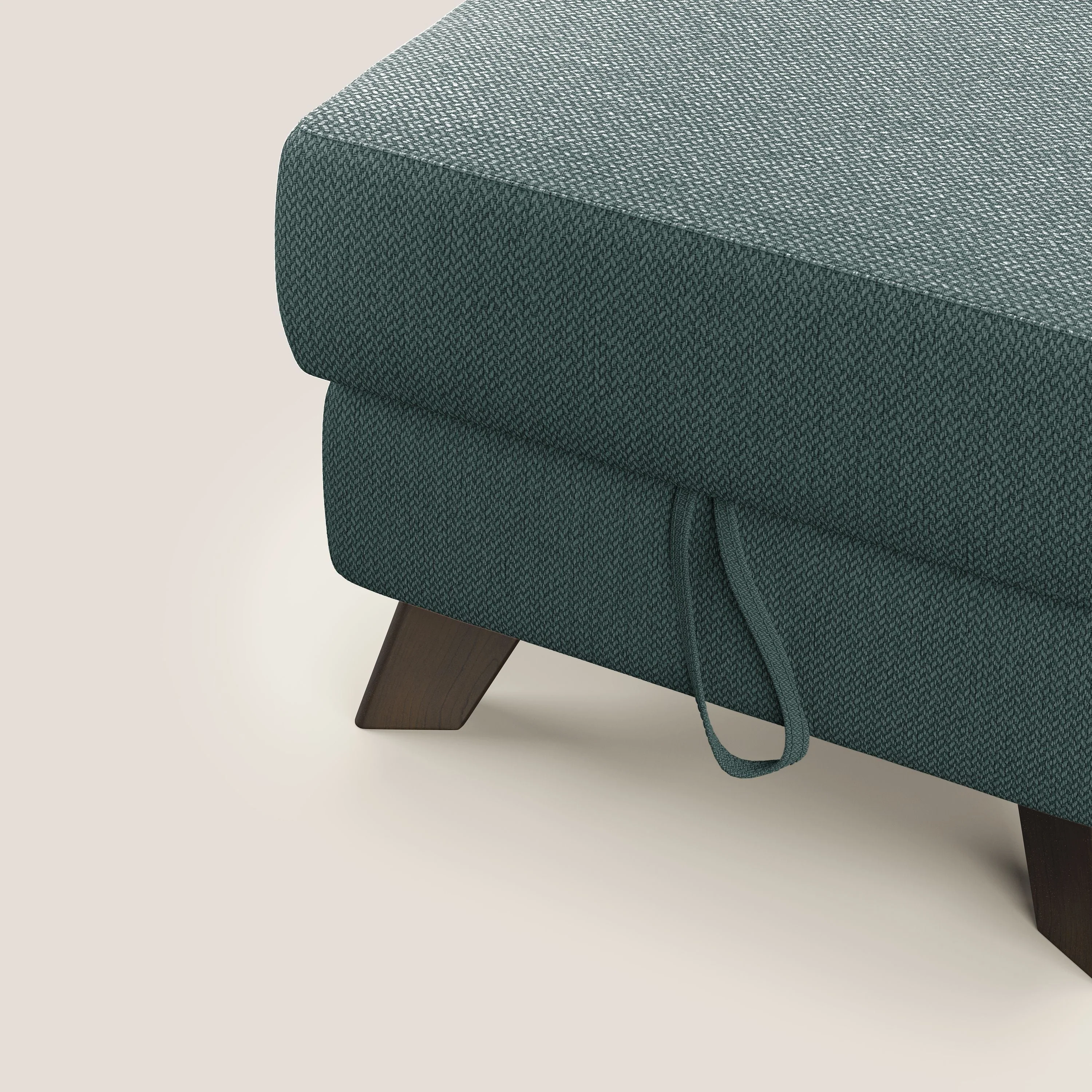 Moon Pouf coffre aux pieds hauts en tissu détachable avec l'eau T05 vert - Image 6