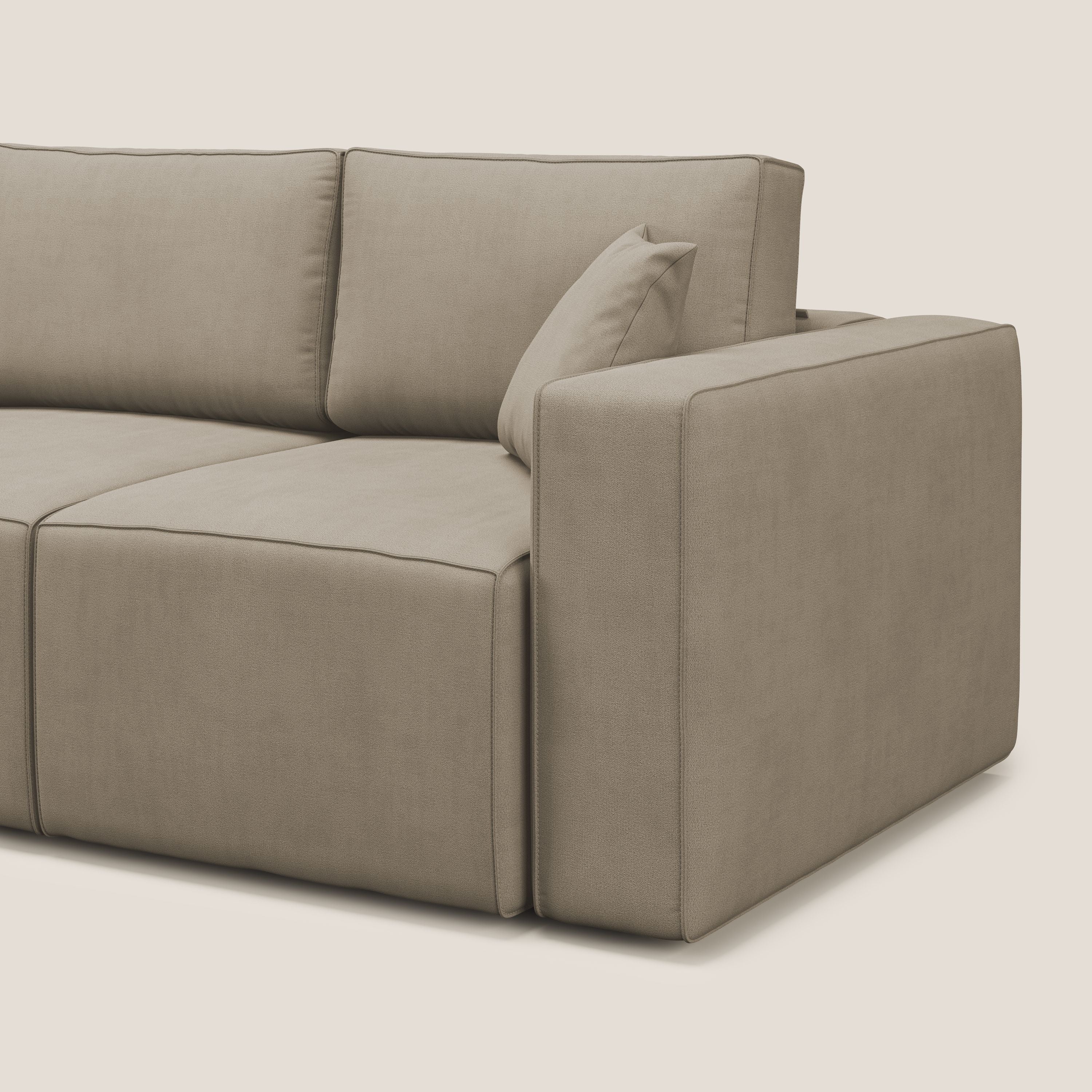 Morfeo Canapé avec 3 assises extractibles en tissu doux imperméable T02 beige - Image 8