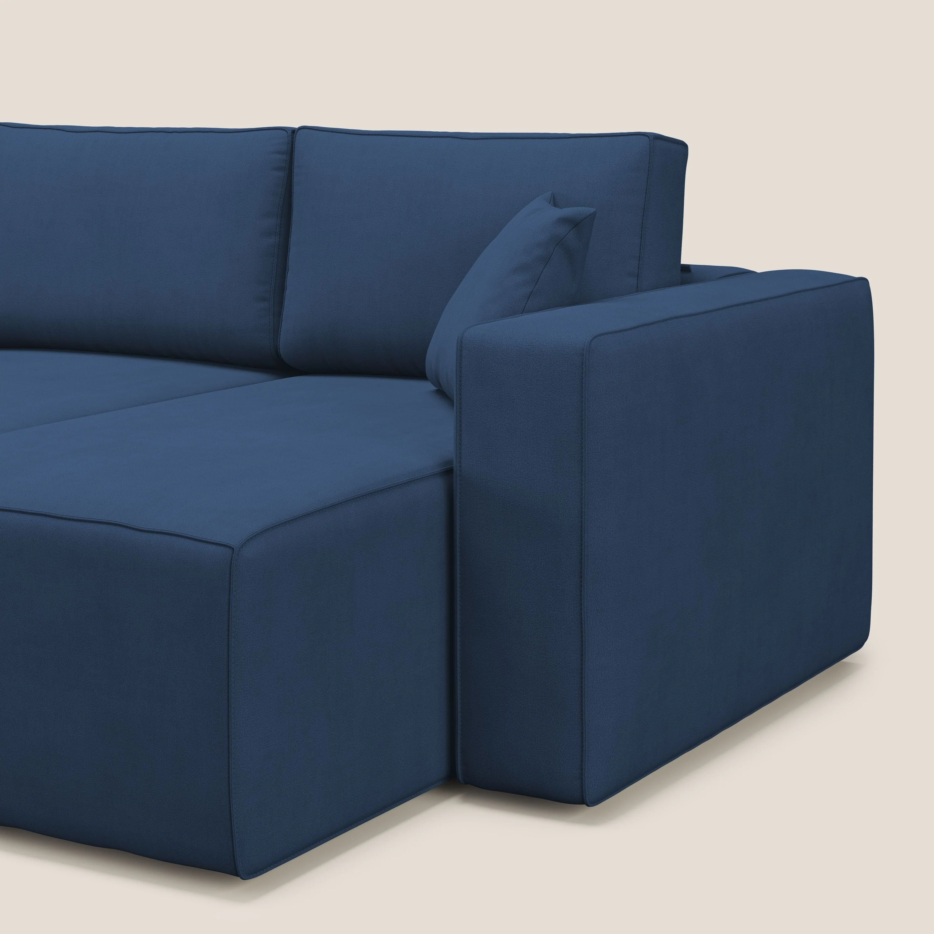 Morfeo Canapé avec 3 assises extractibles en tissu doux imperméable T02 bleu - Image 11