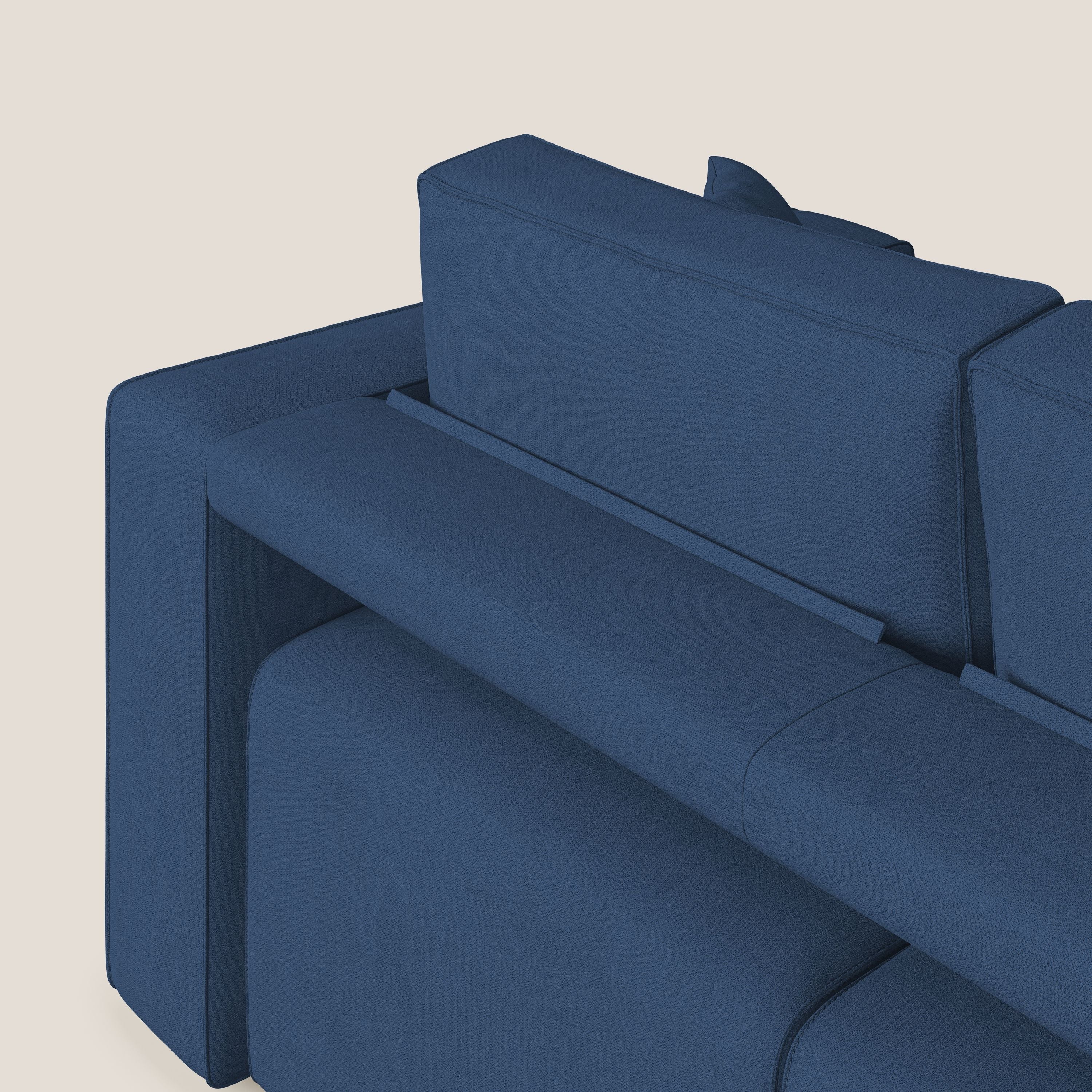Morfeo Canapé avec 3 assises extractibles en tissu doux imperméable T02 bleu - Image 7