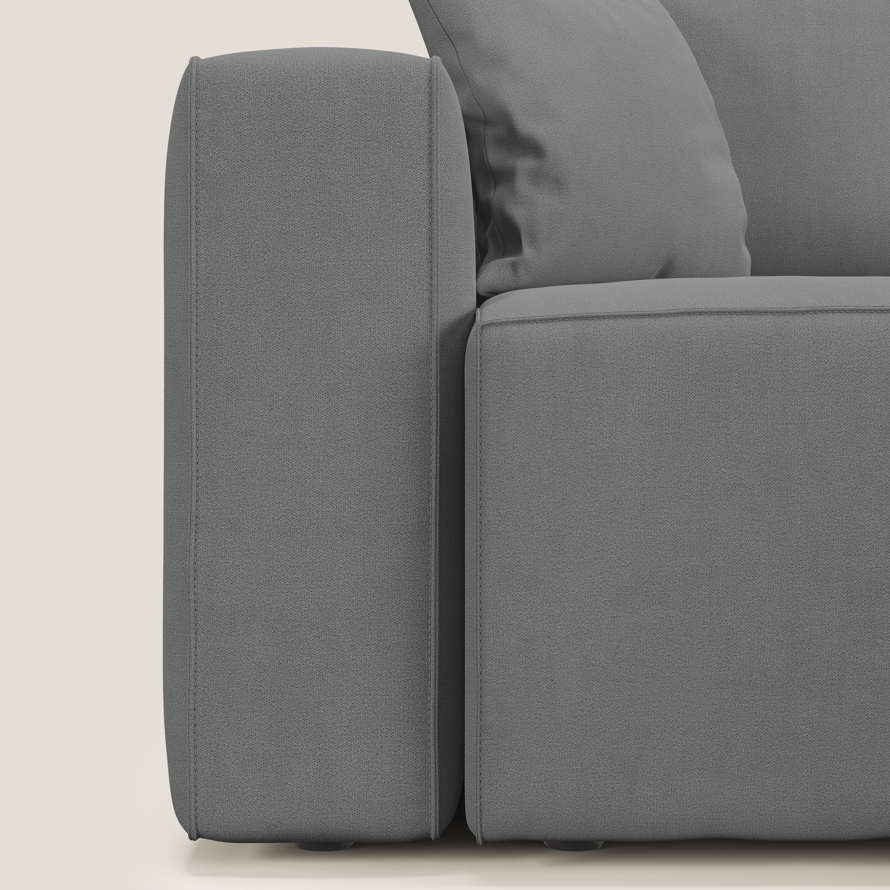 Morfeo Canapé avec 3 assises extractibles en tissu doux imperméable T02 gris - Image 12