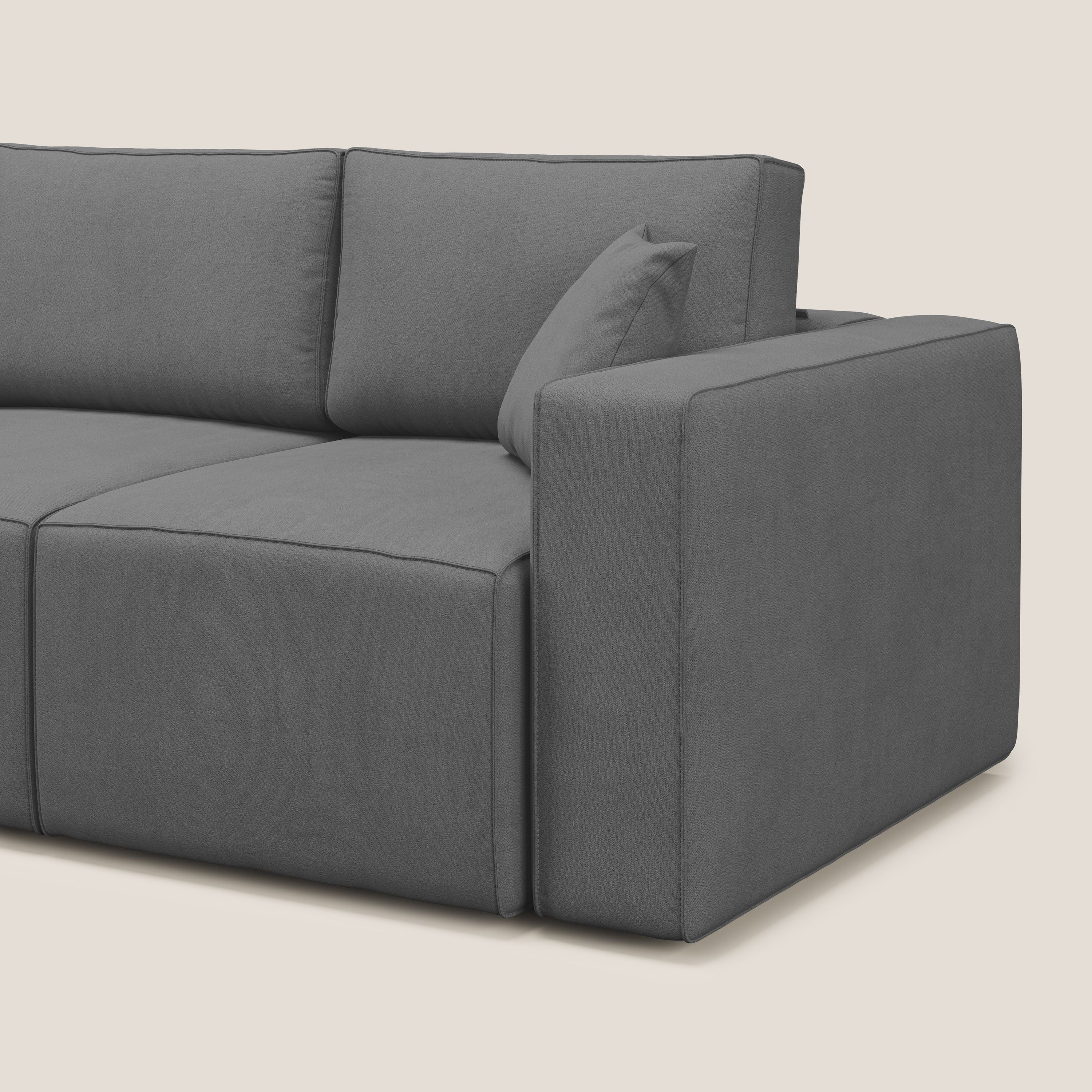Morfeo Canapé avec 3 assises extractibles en tissu doux imperméable T02 gris - Image 8